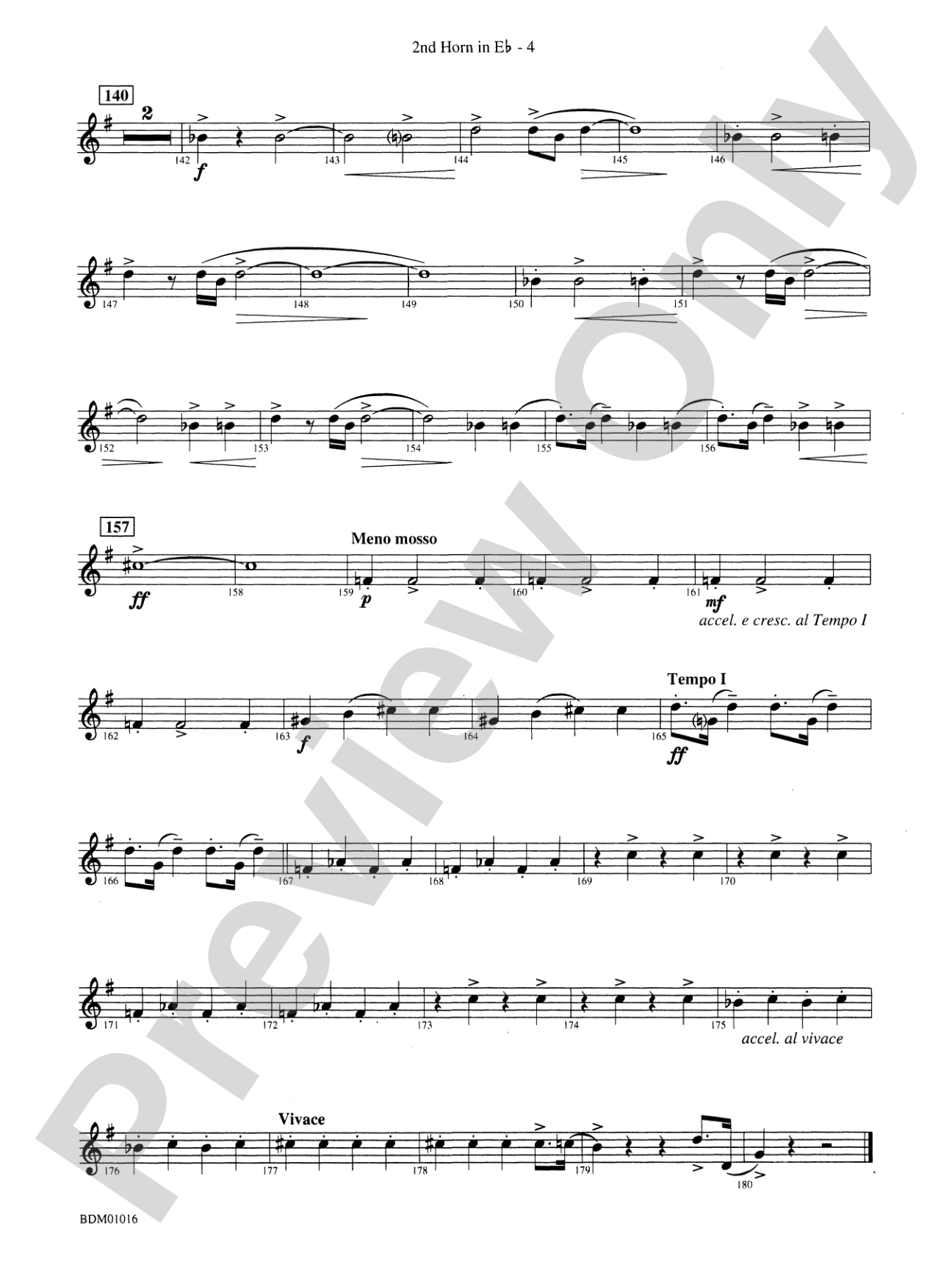 Fanfare and Allegro: (wp) 2nd Horn in E-flat