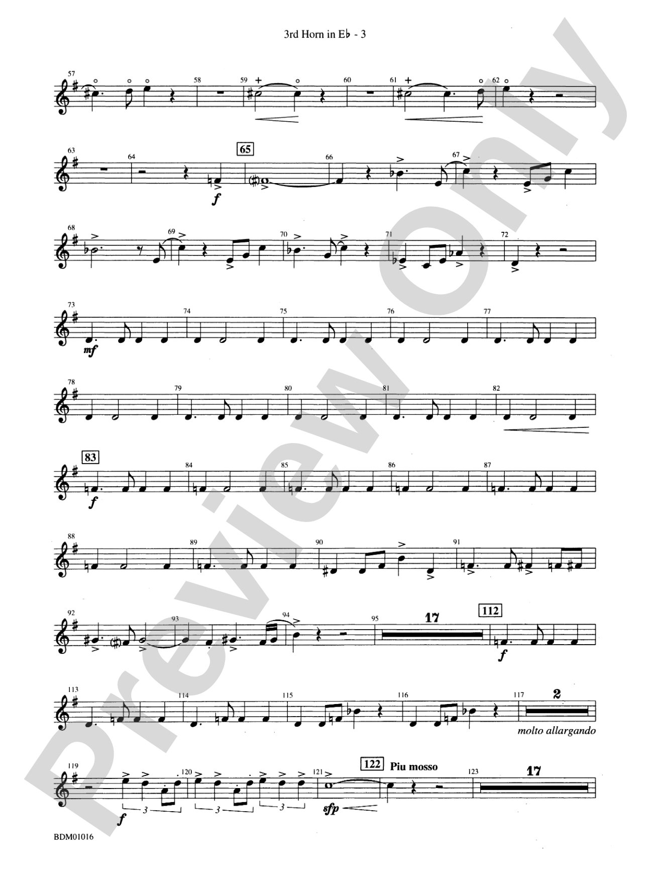 Fanfare and Allegro: (wp) 3rd Horn in E-flat