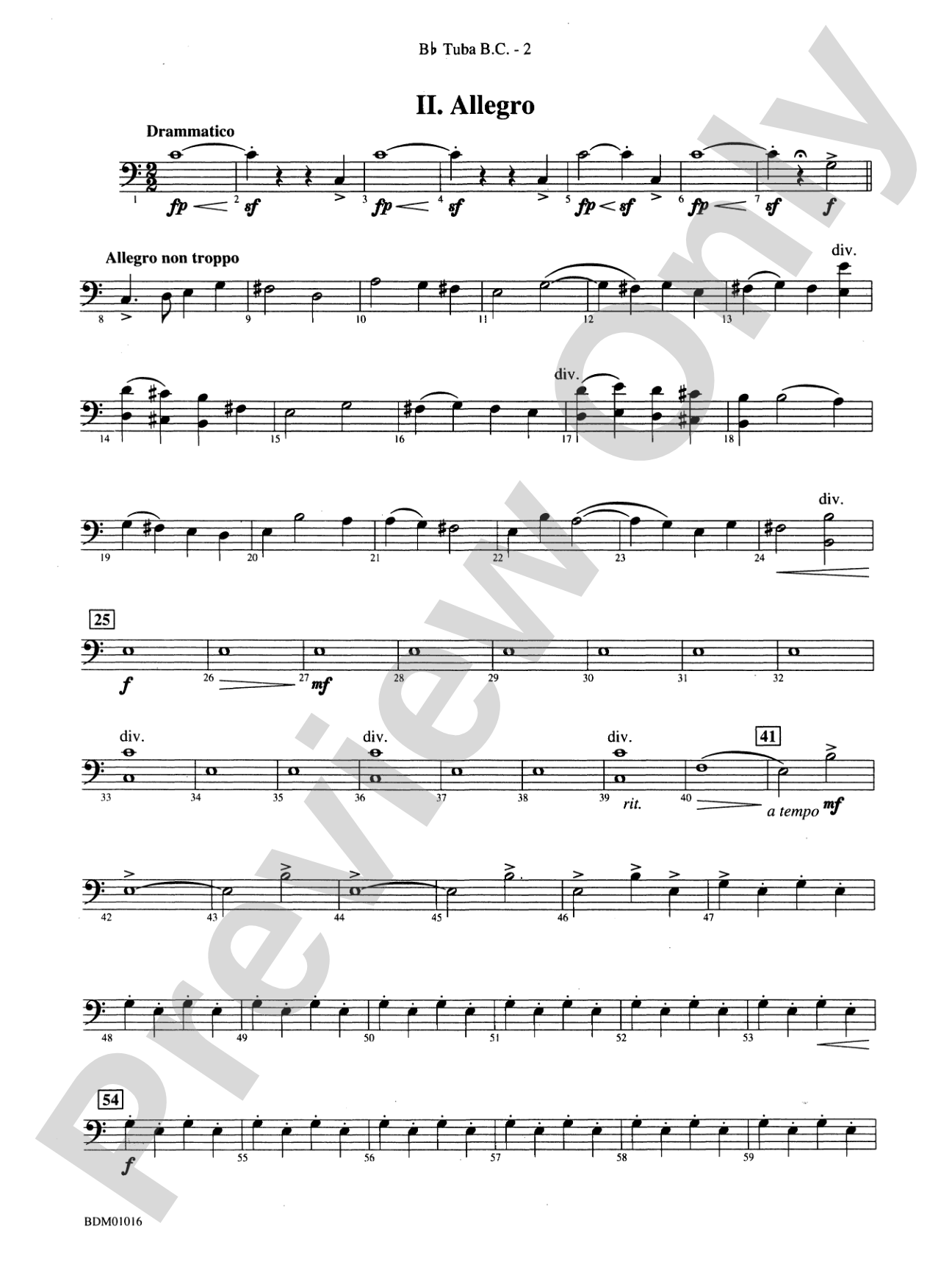 Fanfare and Allegro: (wp) B-flat Tuba B.C.