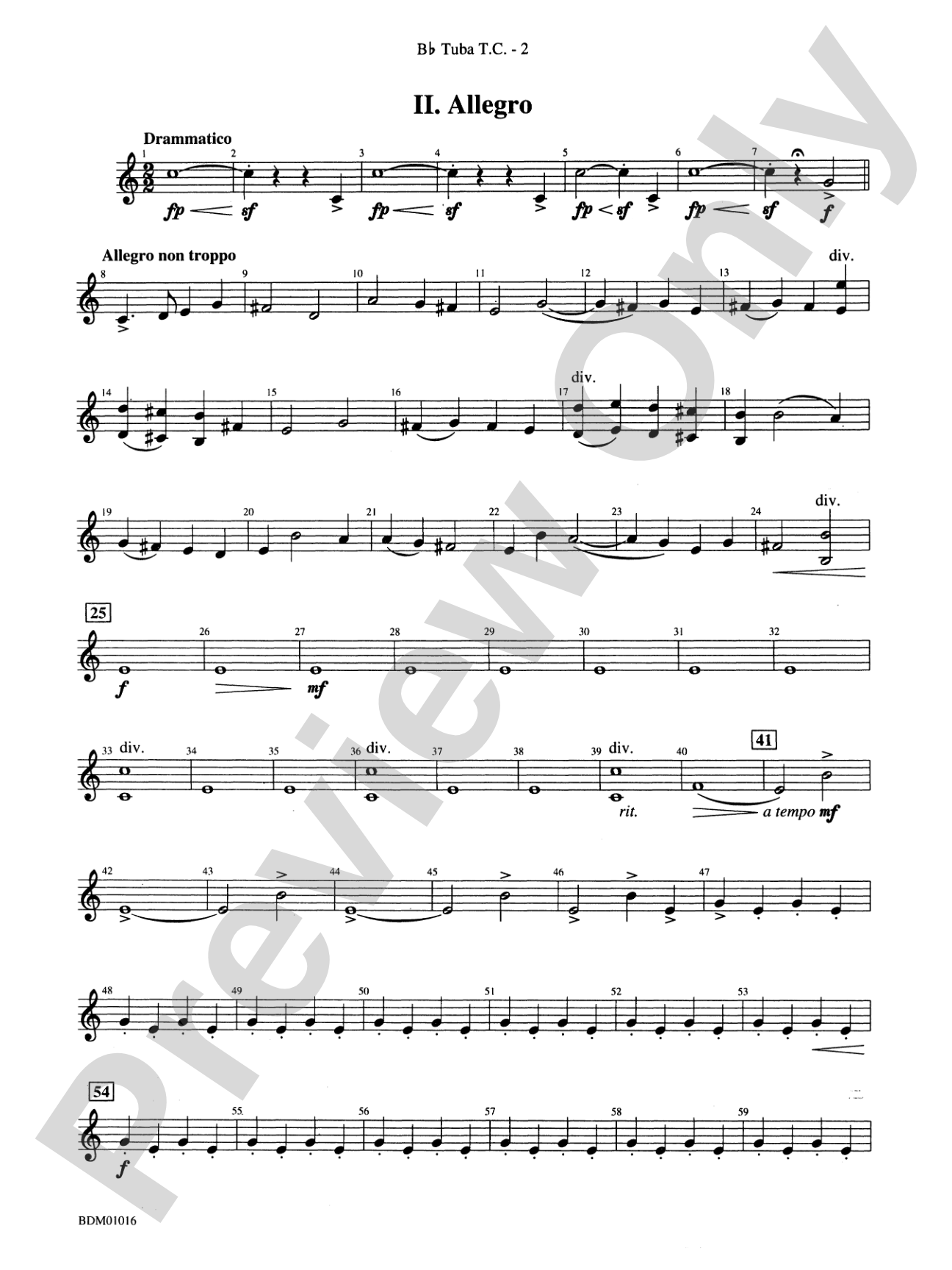Fanfare and Allegro: (wp) B-flat Tuba T.C.
