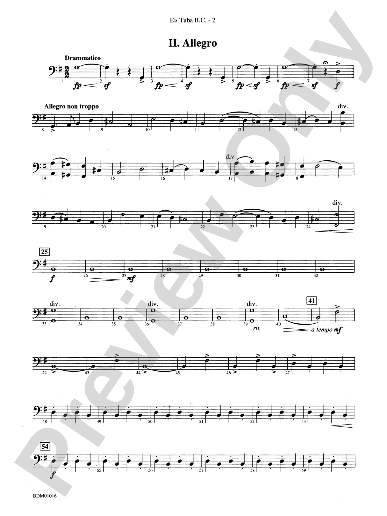 Fanfare and Allegro: (wp) E-flat Tuba B.C.