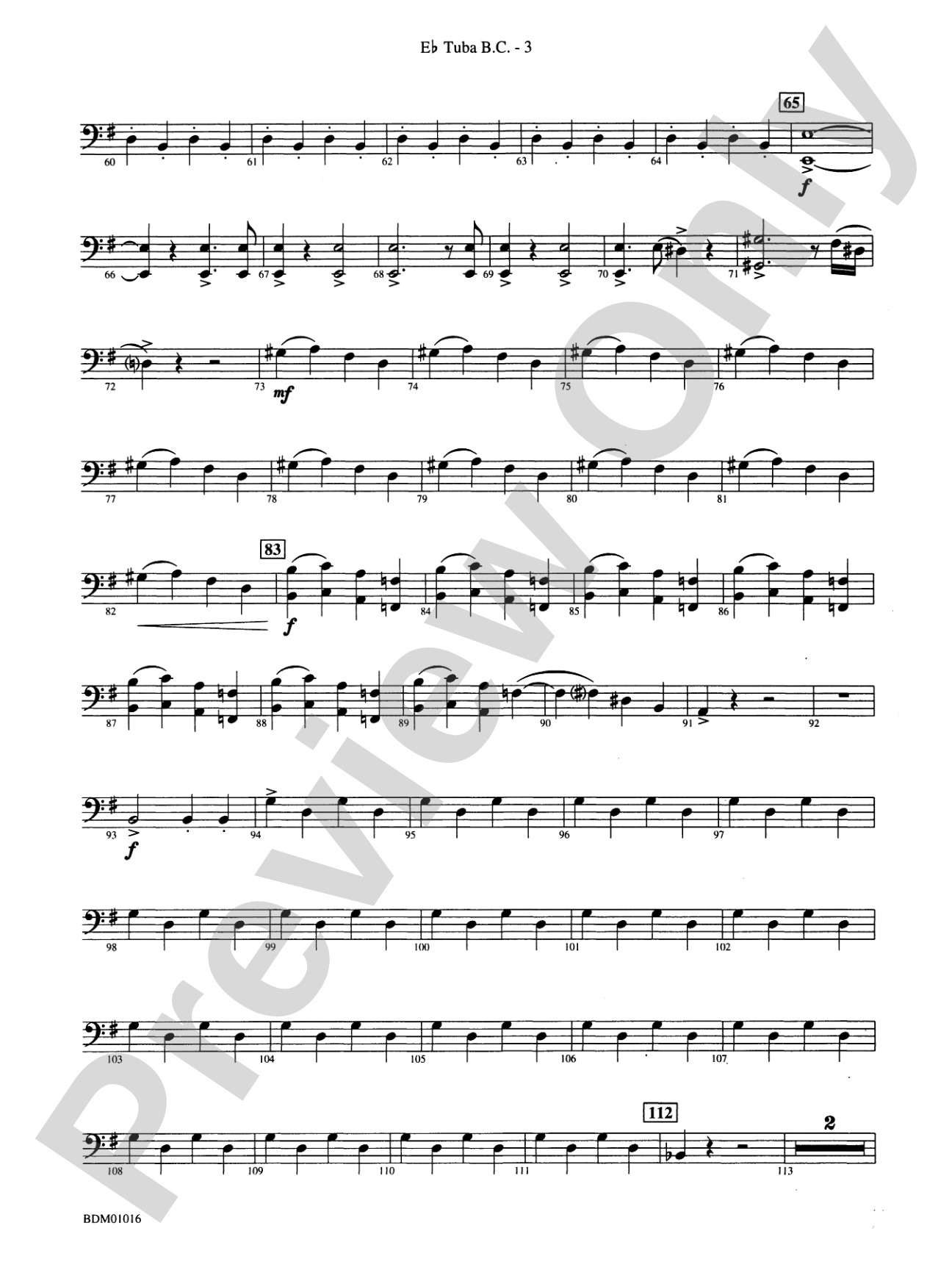 Fanfare and Allegro: (wp) E-flat Tuba B.C.
