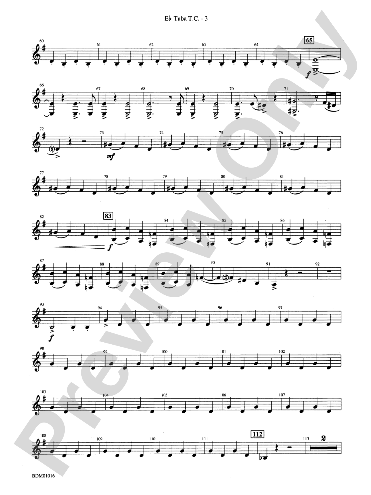 Fanfare and Allegro: (wp) E-flat Tuba T.C.