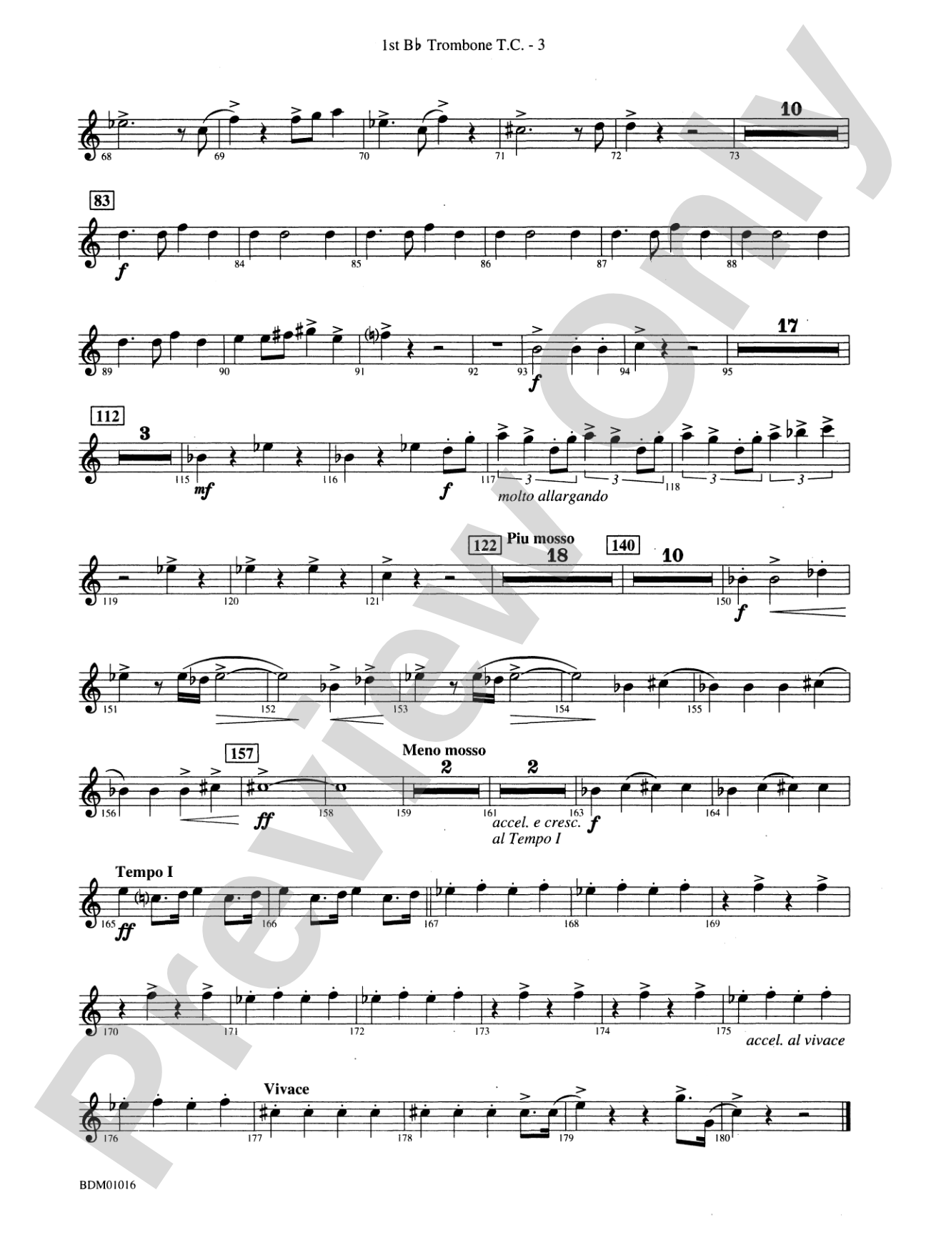 Fanfare and Allegro: (wp) 1st B-flat Trombone T.C.