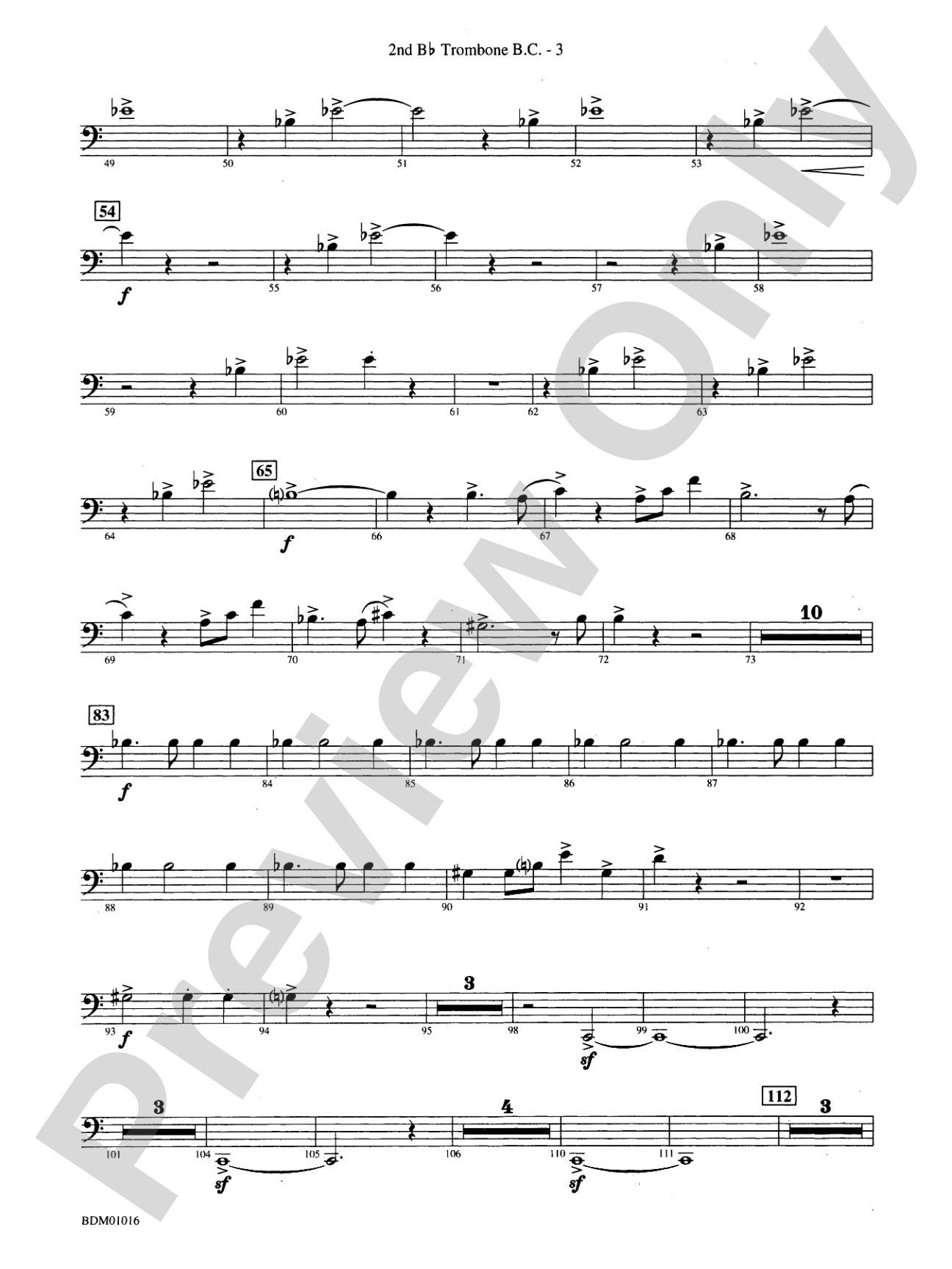 Fanfare and Allegro: (wp) 2nd B-flat Trombone B.C.