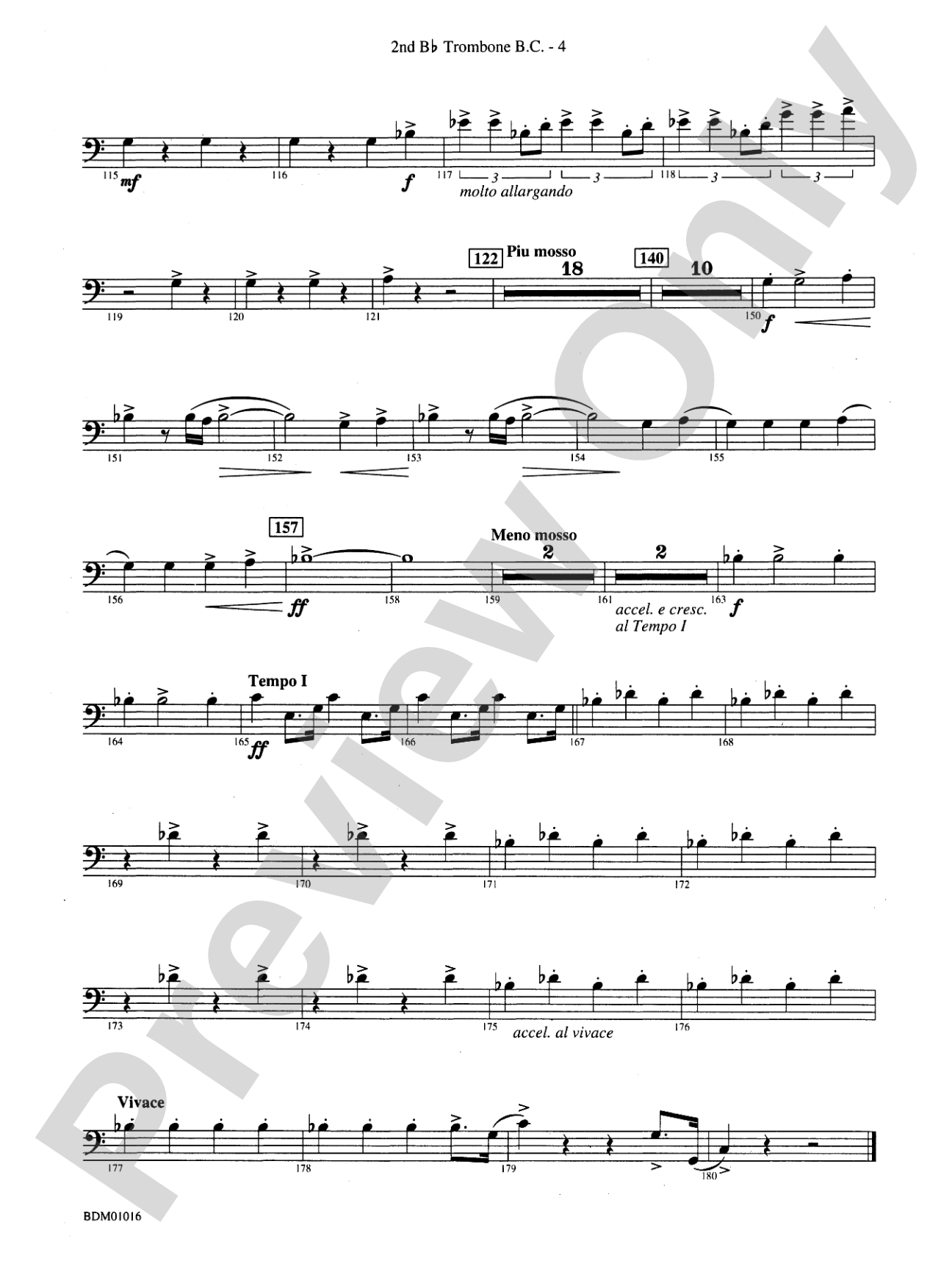 Fanfare and Allegro: (wp) 2nd B-flat Trombone B.C.