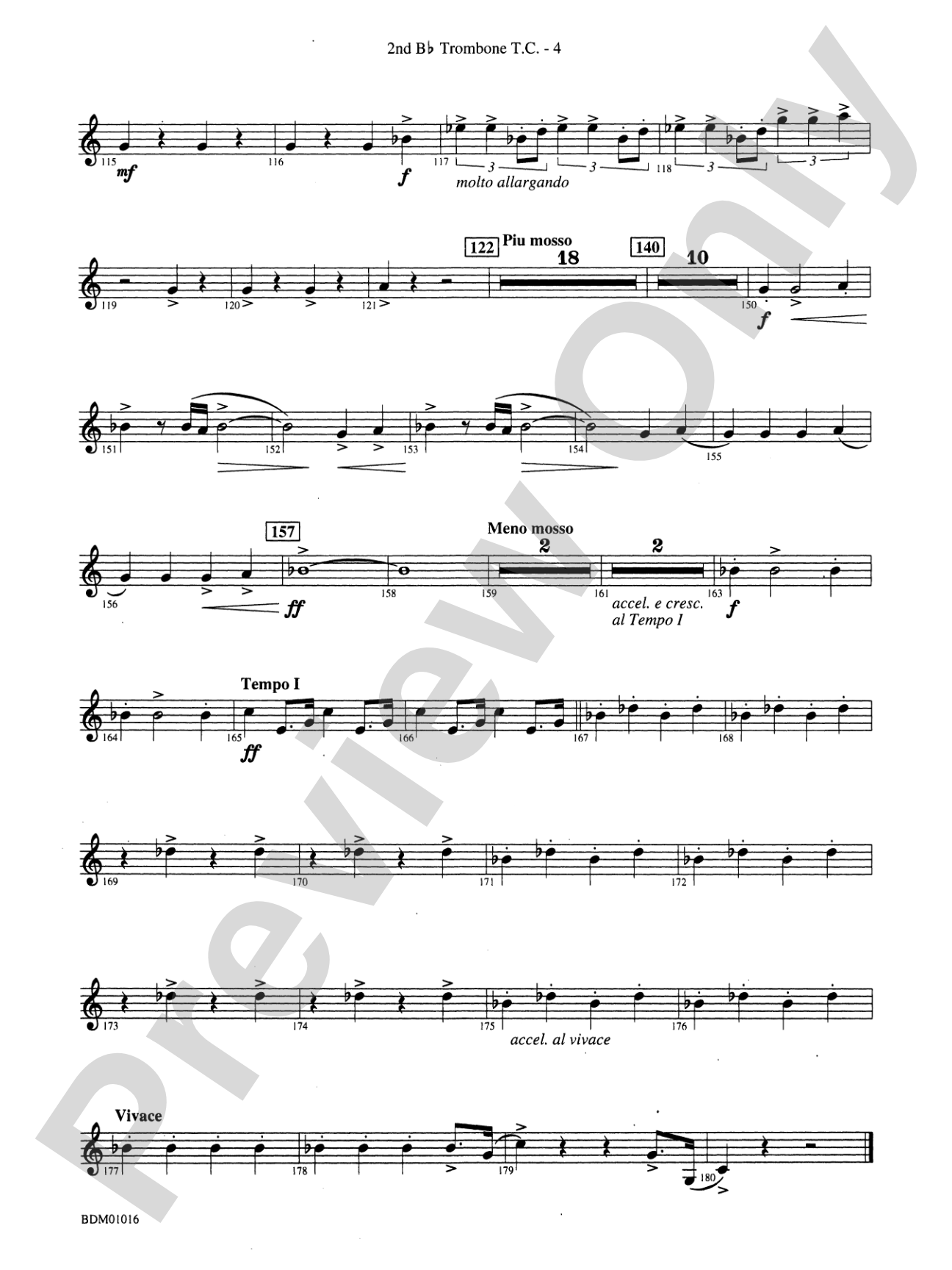Fanfare and Allegro: (wp) 2nd B-flat Trombone T.C.