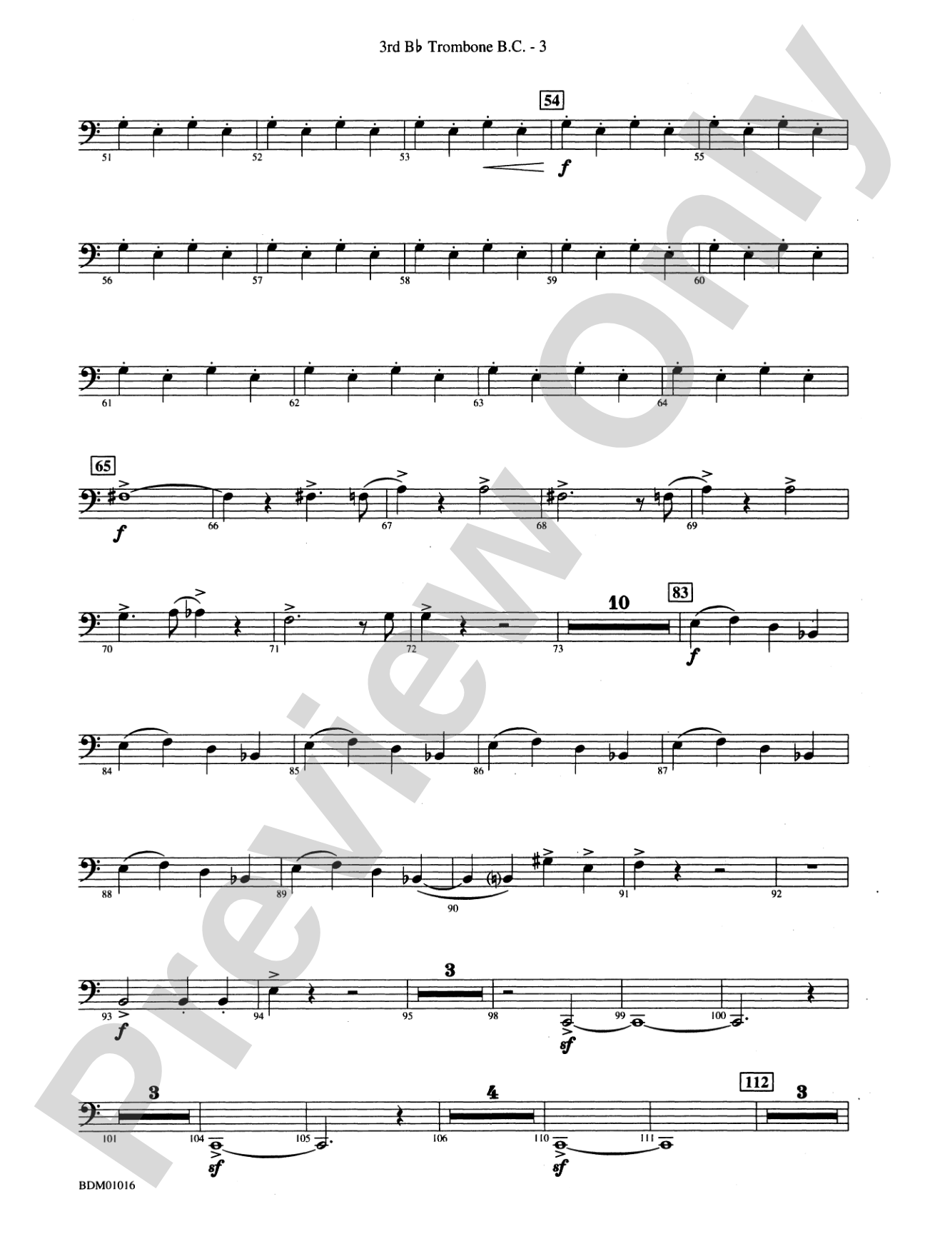 Fanfare and Allegro: (wp) 3rd B-flat Trombone B.C.