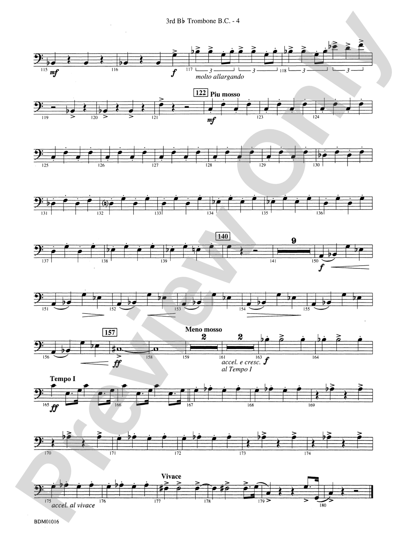 Fanfare and Allegro: (wp) 3rd B-flat Trombone B.C.