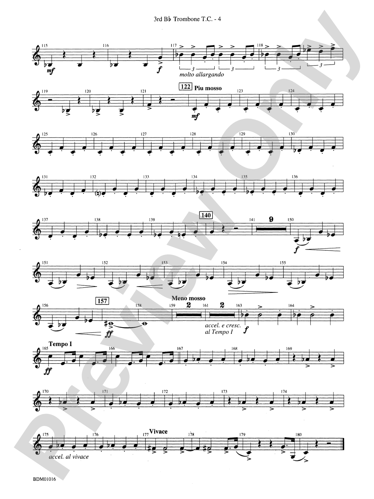 Fanfare and Allegro: (wp) 3rd B-flat Trombone T.C.