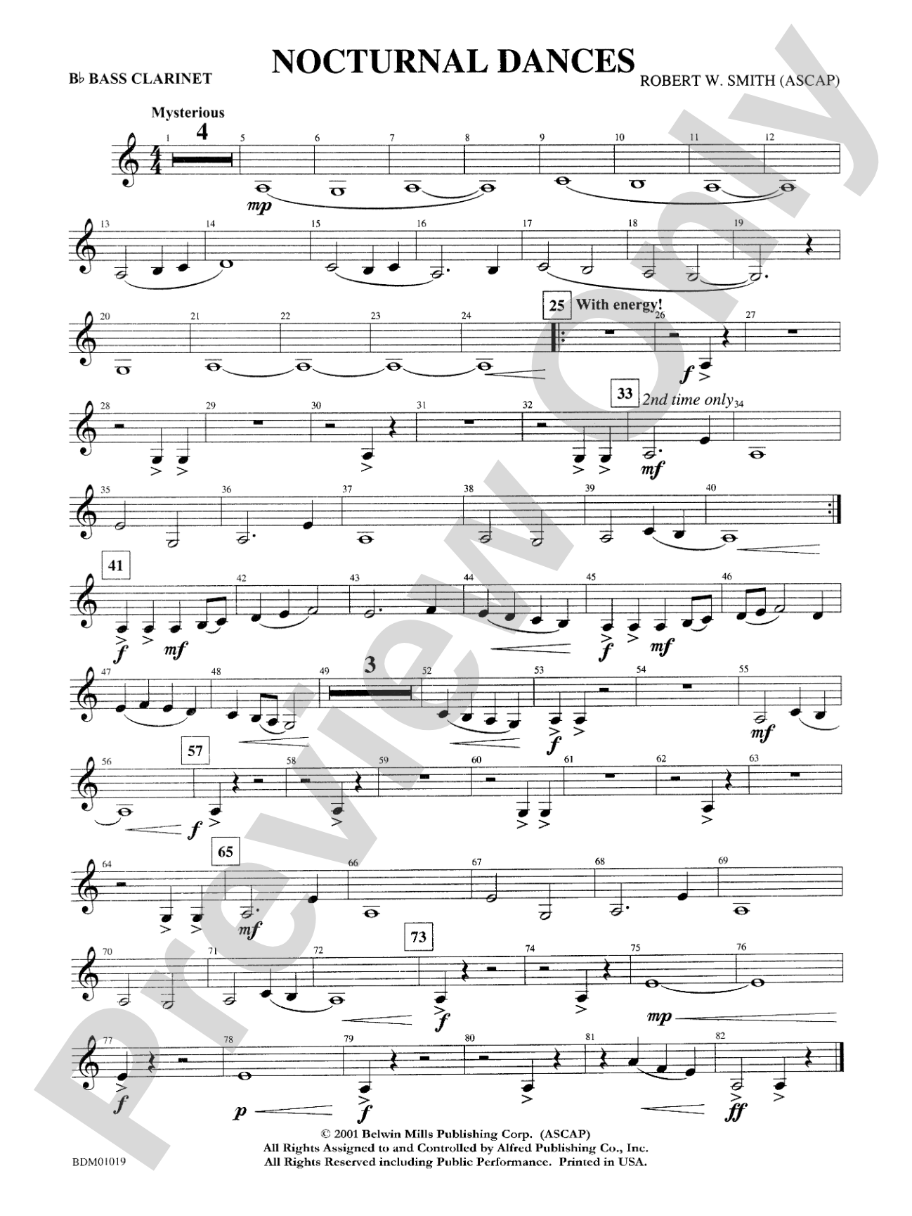 Nocturnal Dances: B-flat Bass Clarinet