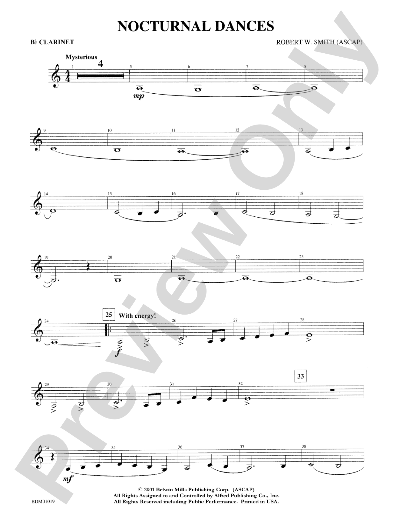 Nocturnal Dances: 1st B-flat Clarinet