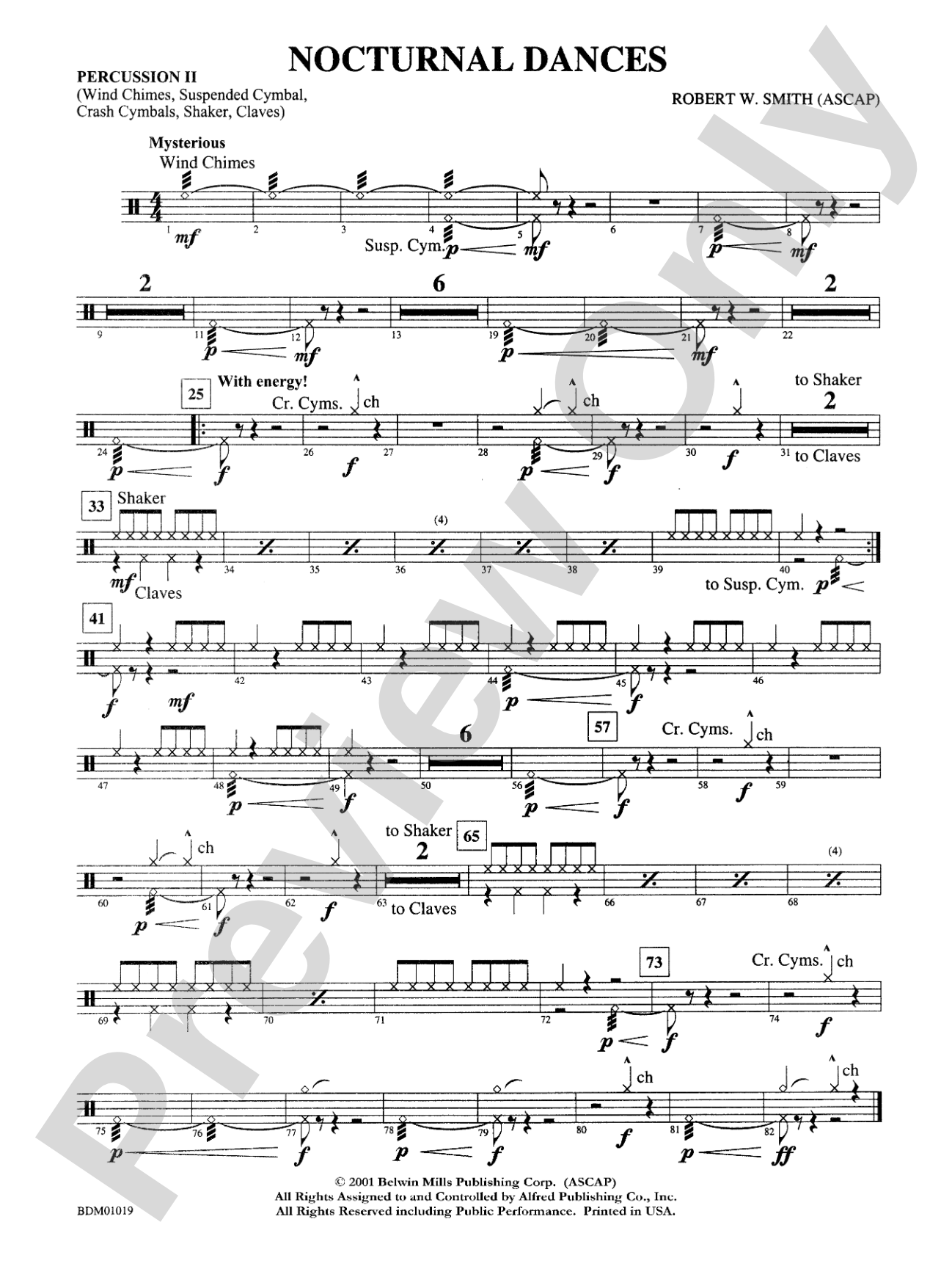 Nocturnal Dances: 2nd Percussion