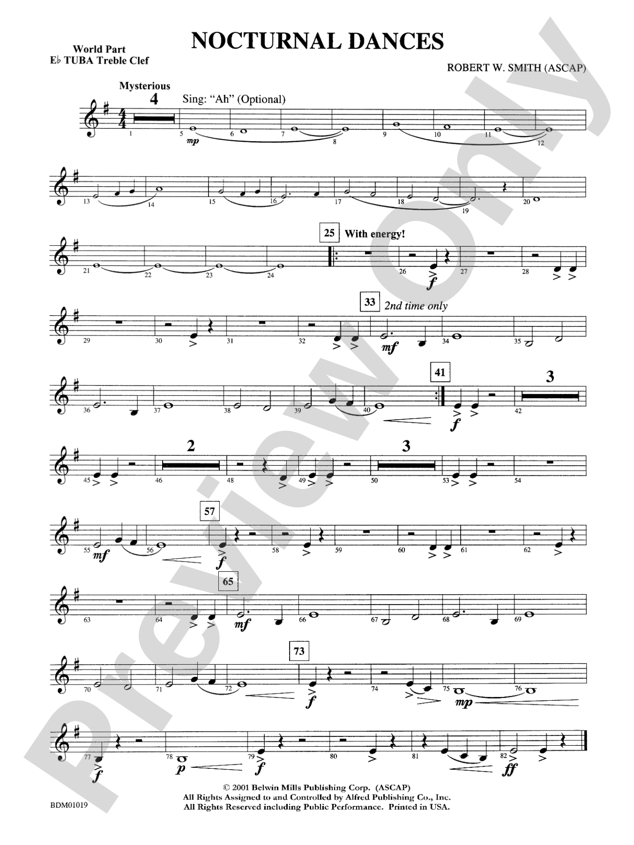 Nocturnal Dances: WP E-flat Tuba T.C.