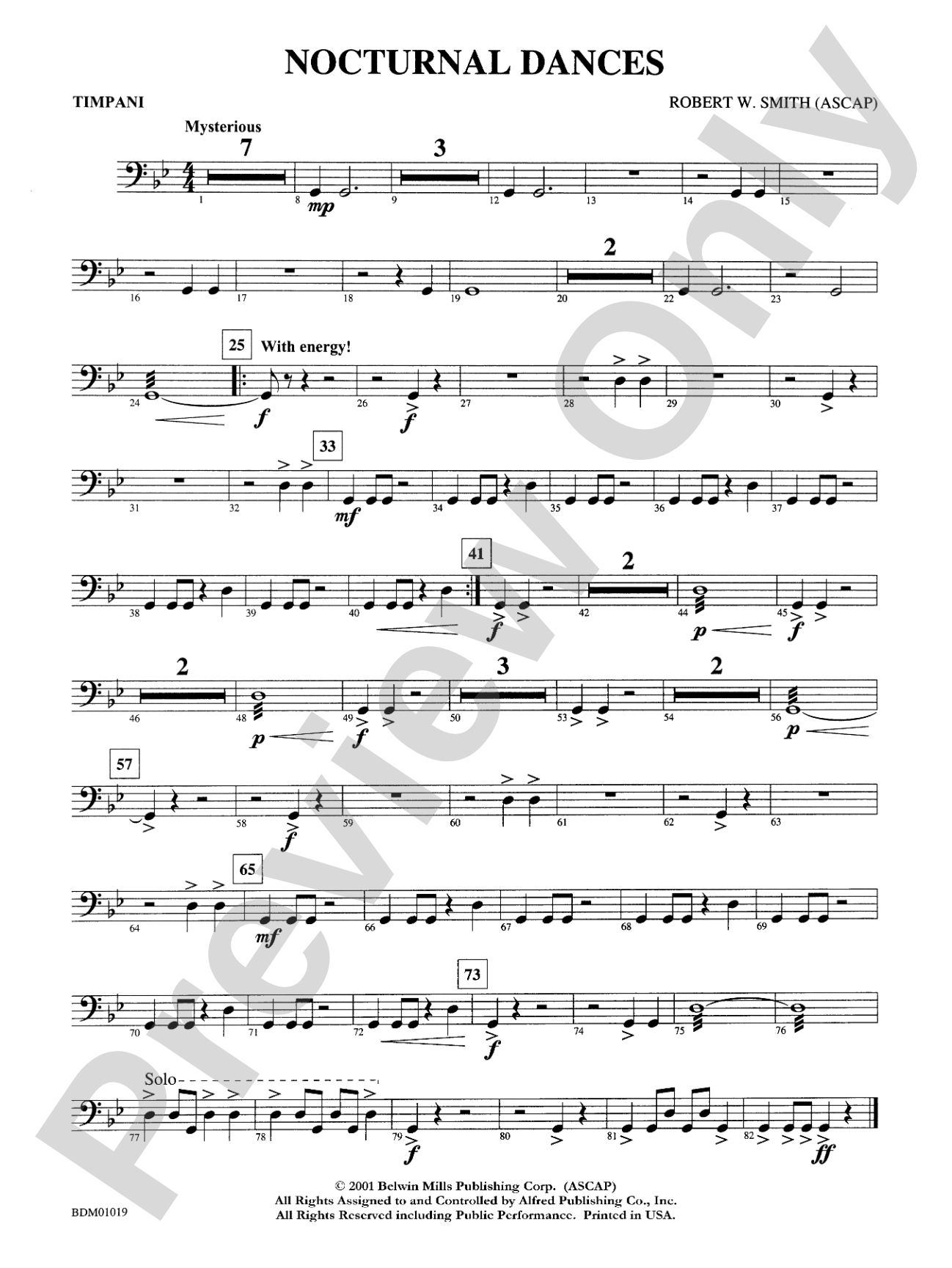 Nocturnal Dances: Timpani