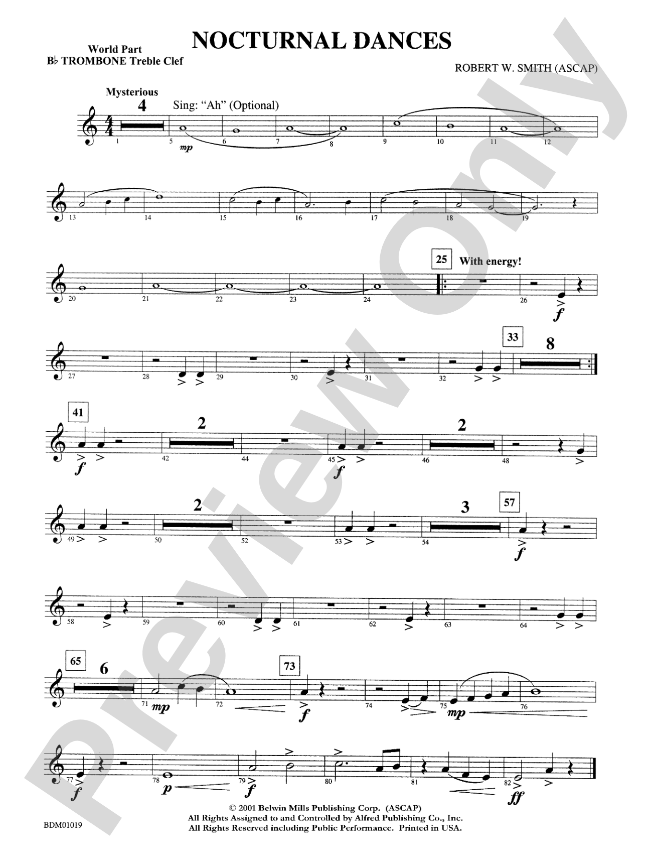 Nocturnal Dances: WP 1st B-flat Trombone T.C.