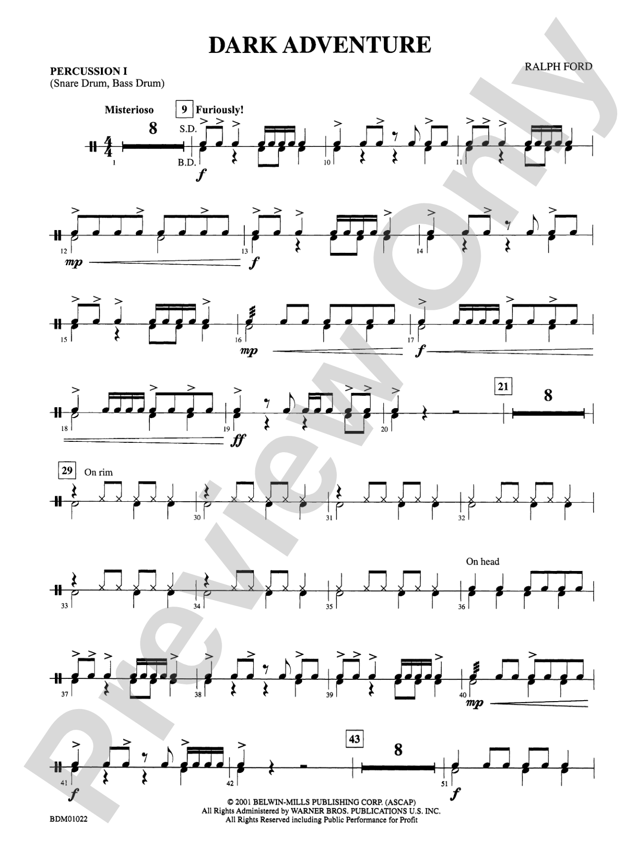 Dark Adventure: 1st Percussion