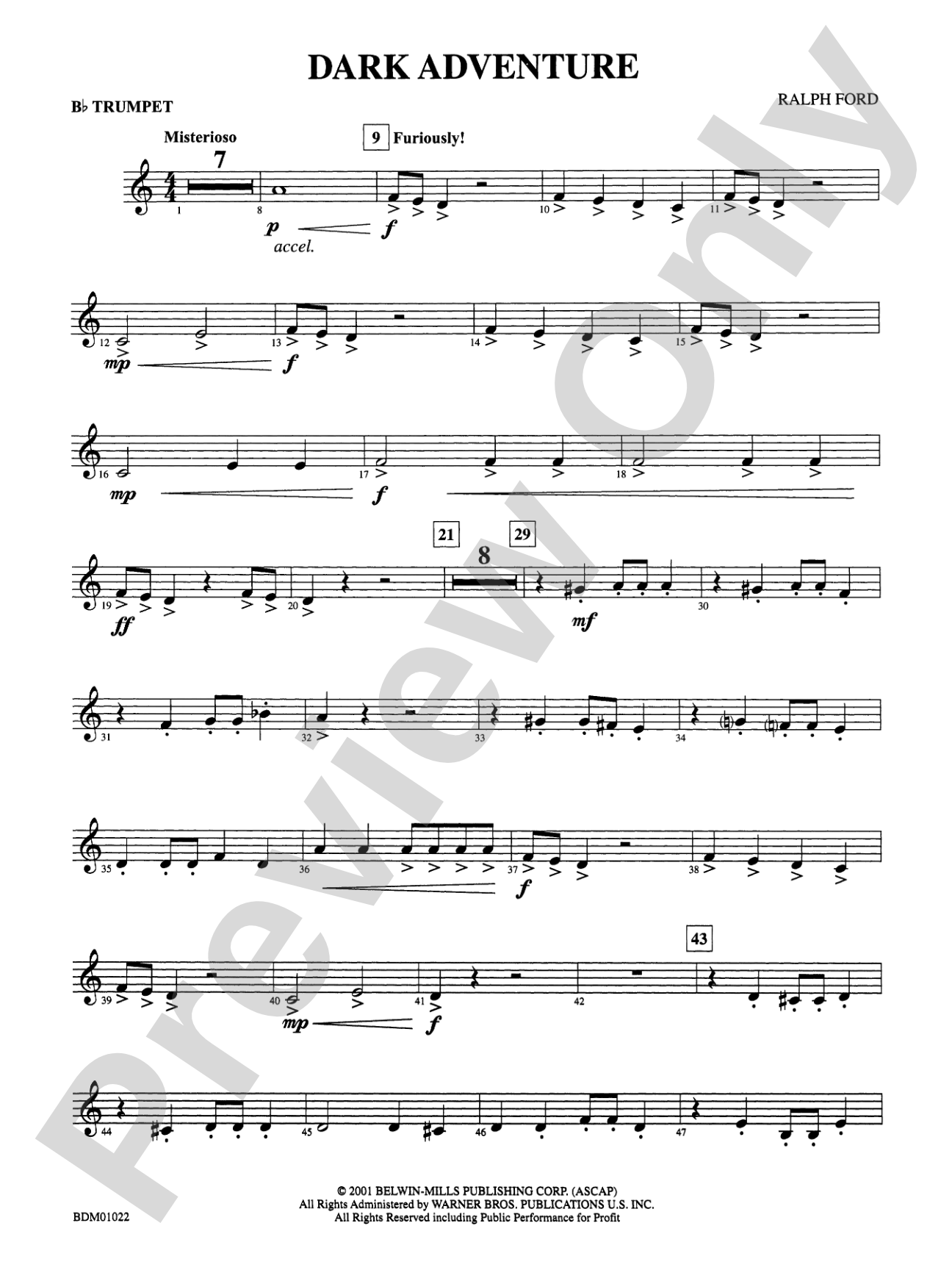 Dark Adventure: 1st B-flat Trumpet