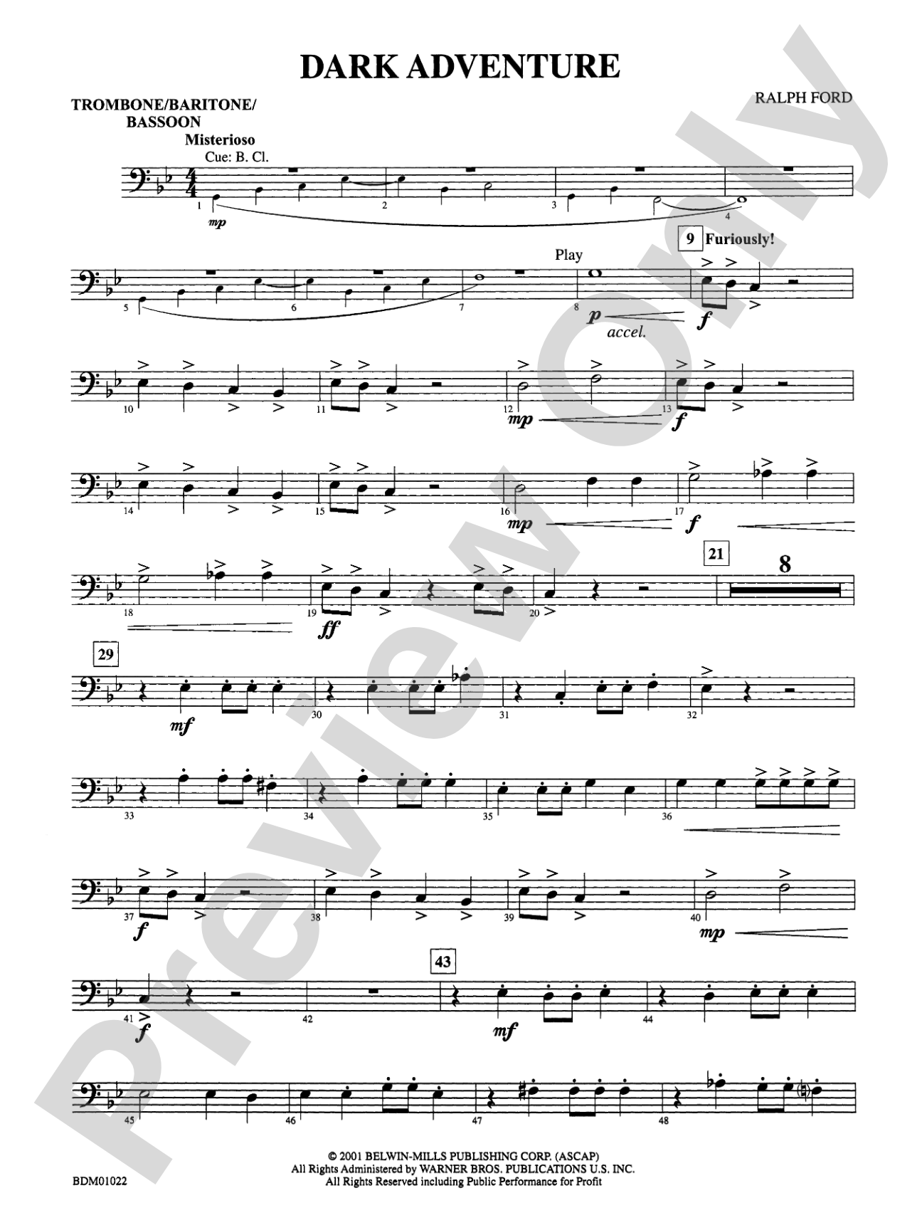 Dark Adventure: 1st Trombone