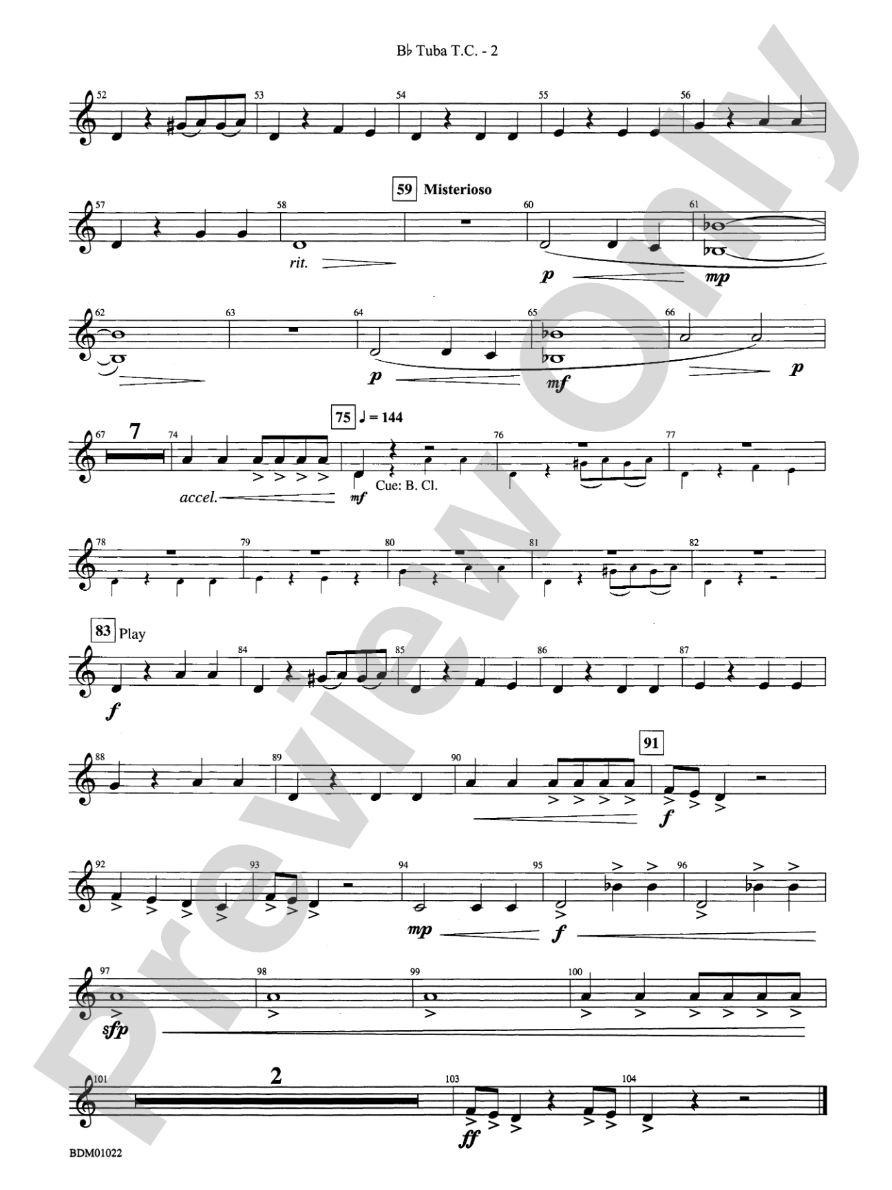 Dark Adventure: (wp) B-flat Tuba T.C.
