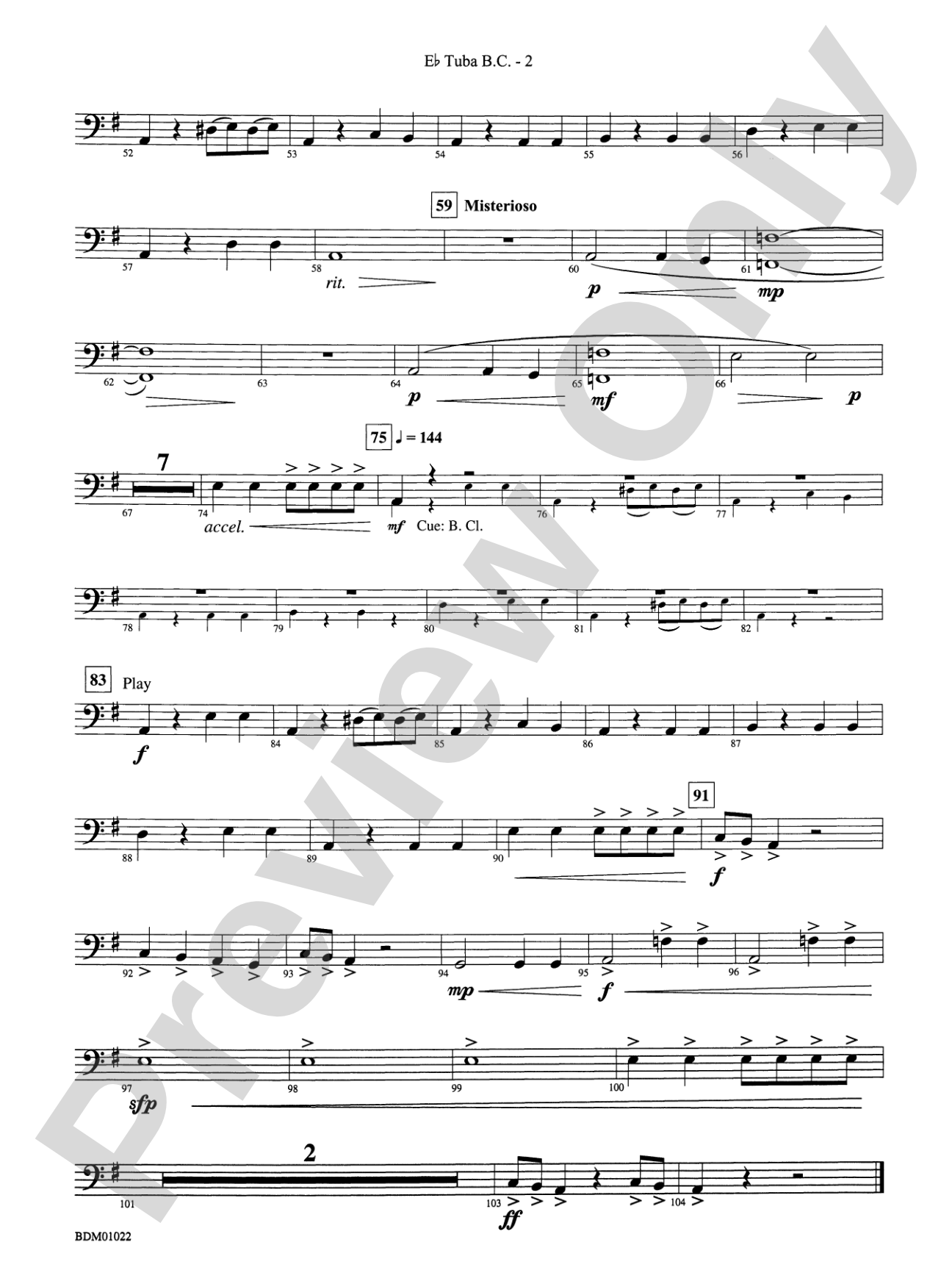 Dark Adventure: (wp) E-flat Tuba B.C.