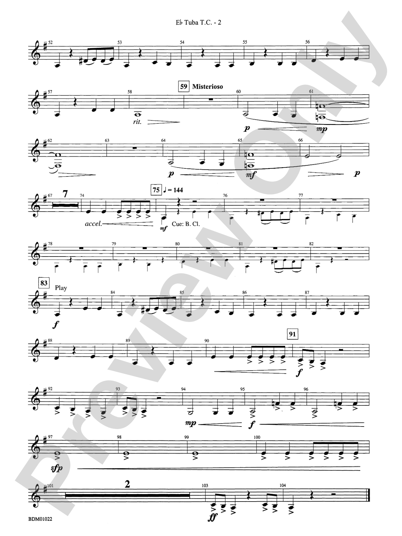 Dark Adventure: (wp) E-flat Tuba T.C.