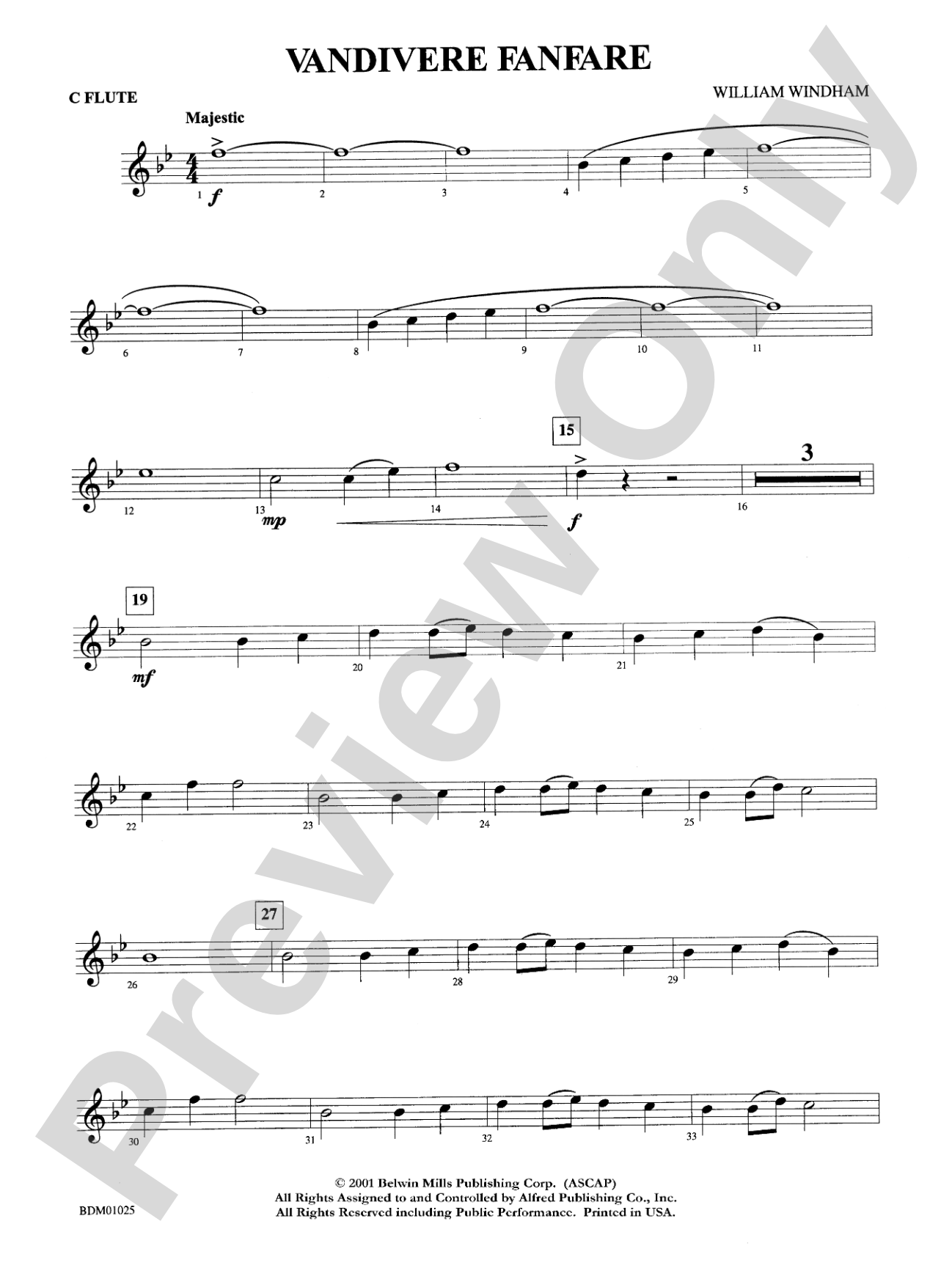Vandivere Fanfare: Flute