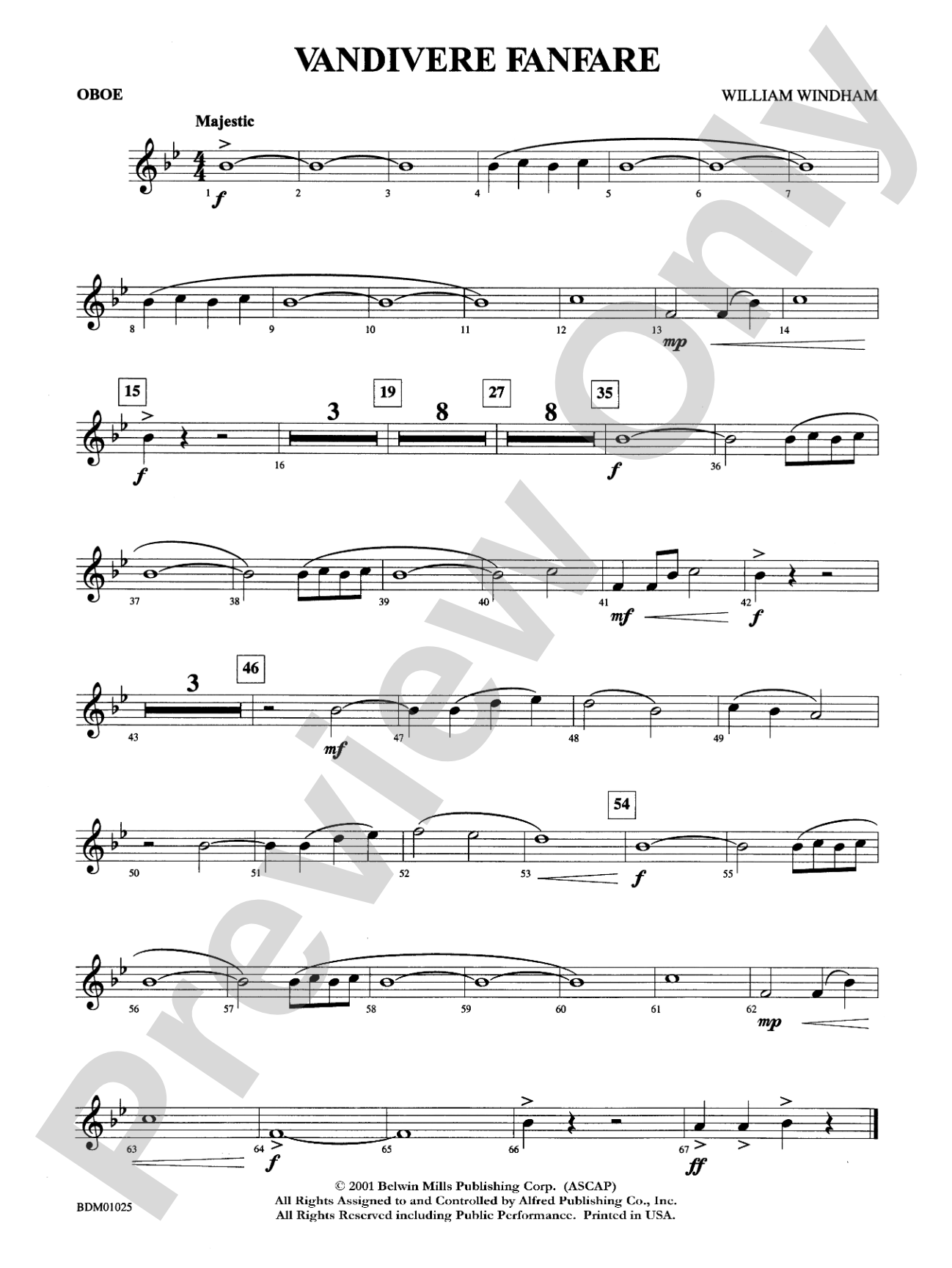 Vandivere Fanfare: Oboe