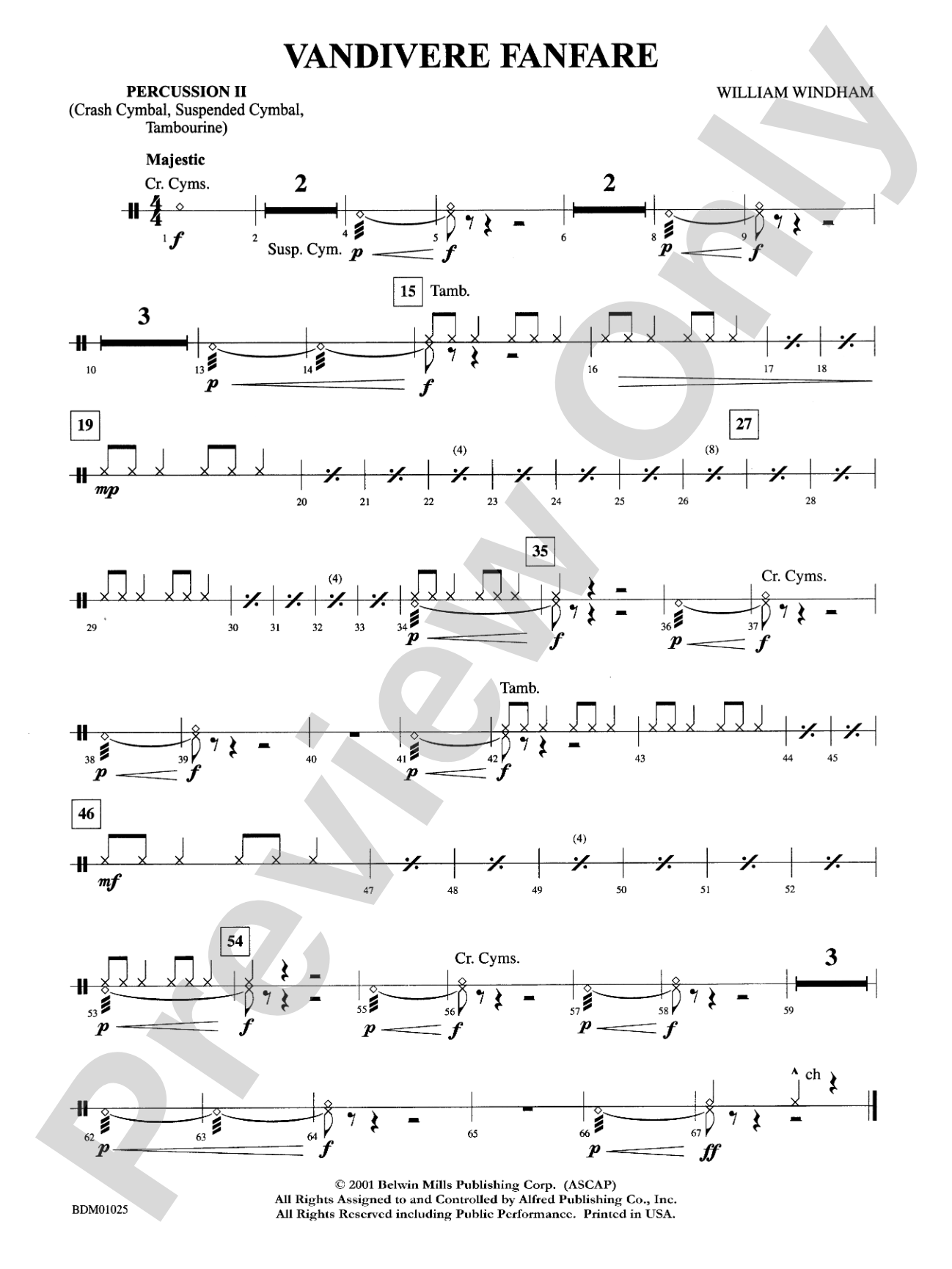 Vandivere Fanfare: 2nd Percussion