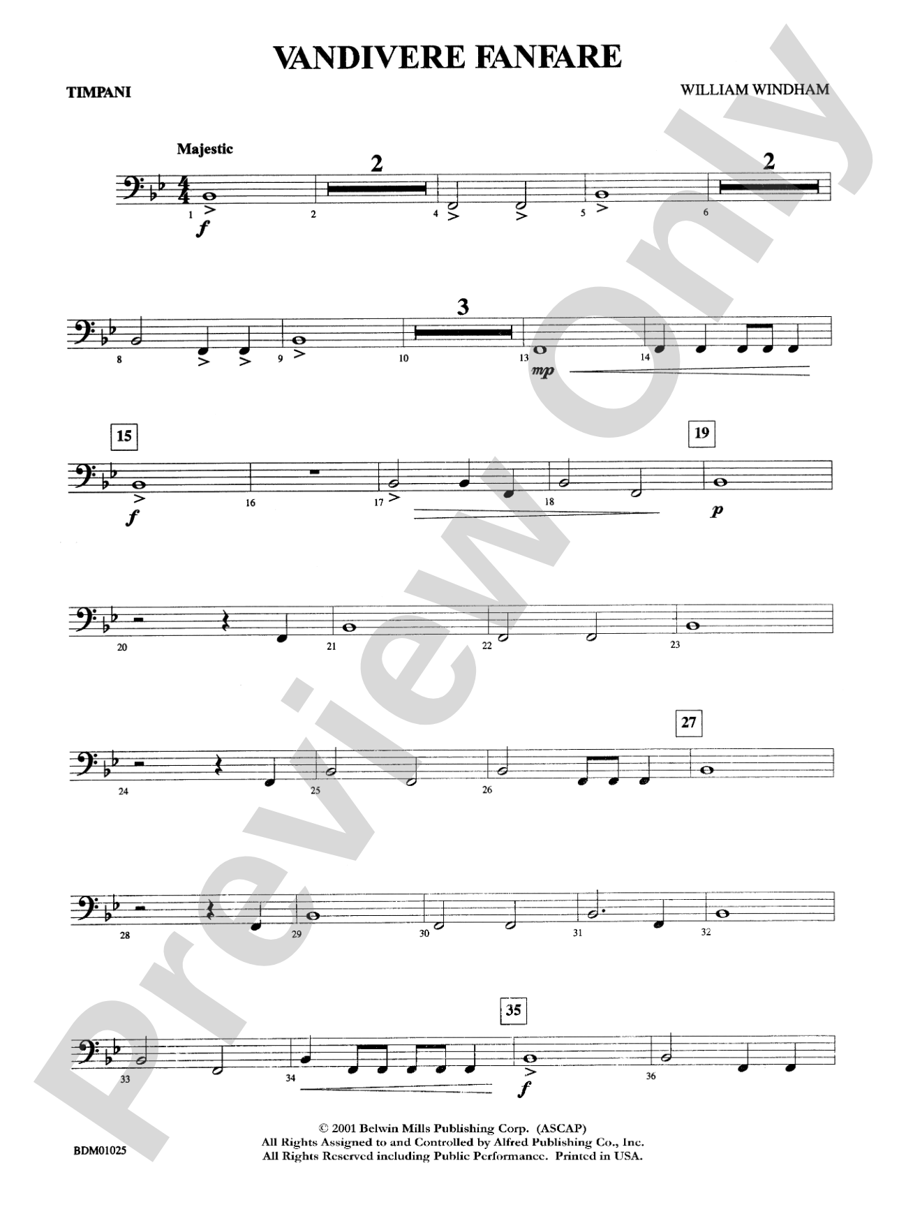 Vandivere Fanfare: Timpani