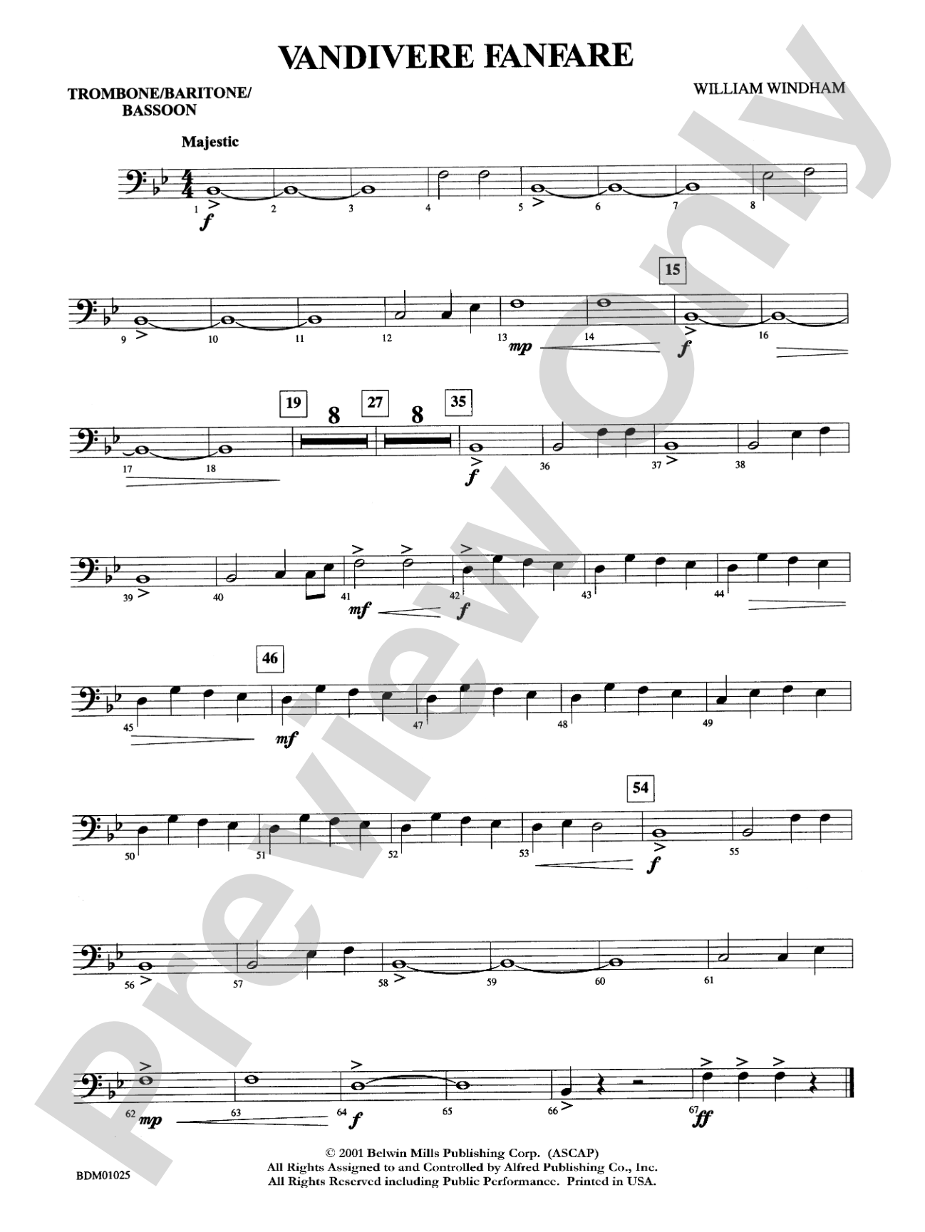 Vandivere Fanfare: 1st Trombone