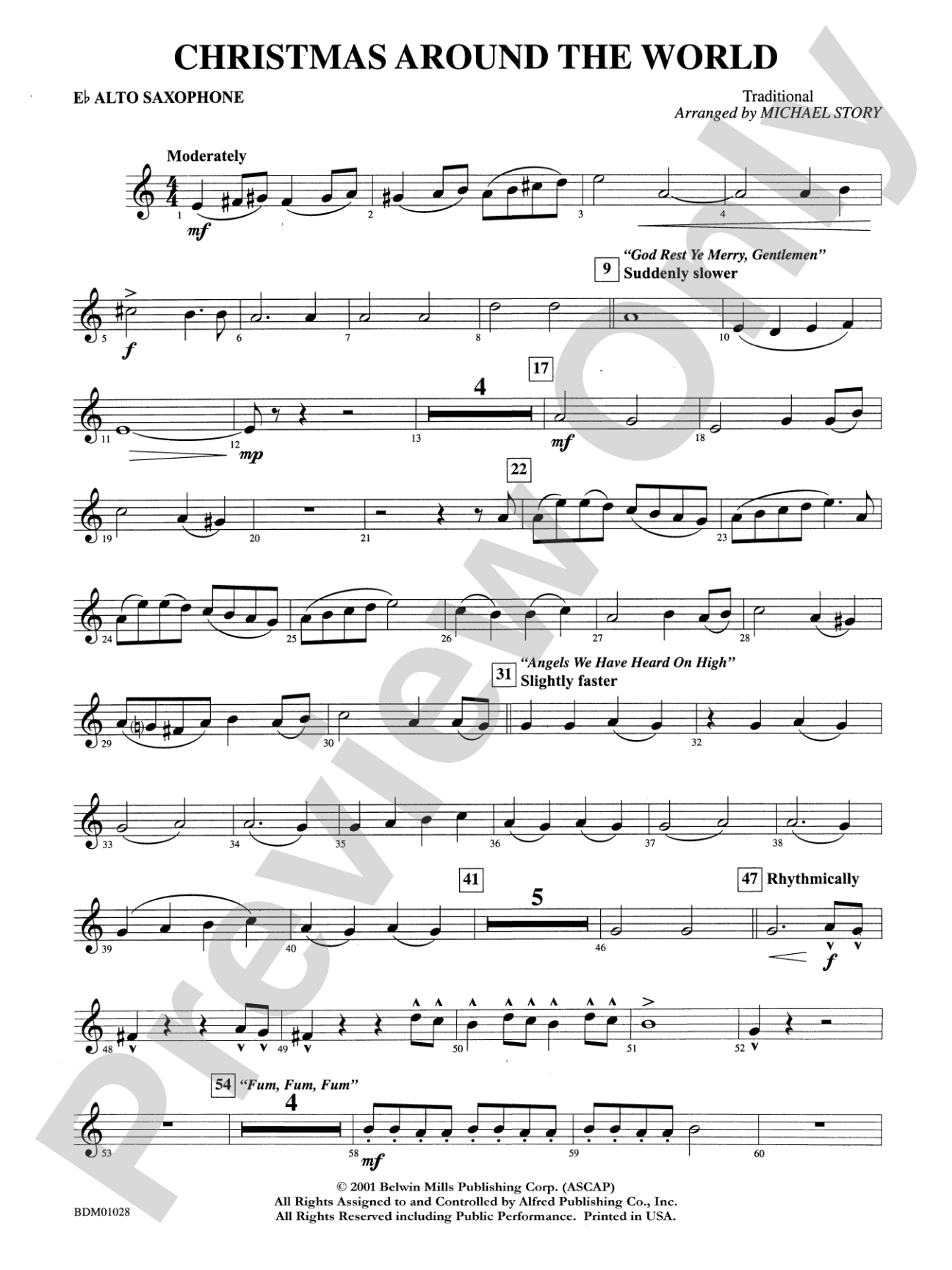 Christmas Around the World: E-flat Alto Saxophone