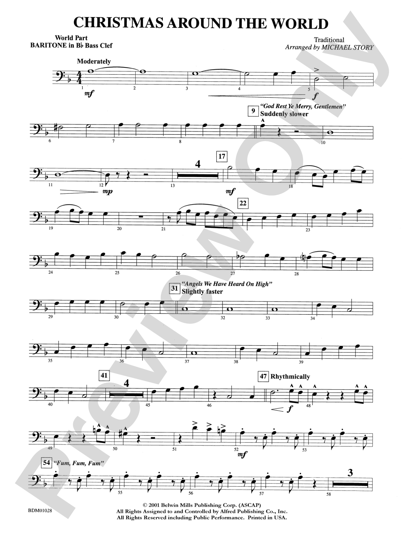 Christmas Around the World: WP B-flat Baritone B.C.
