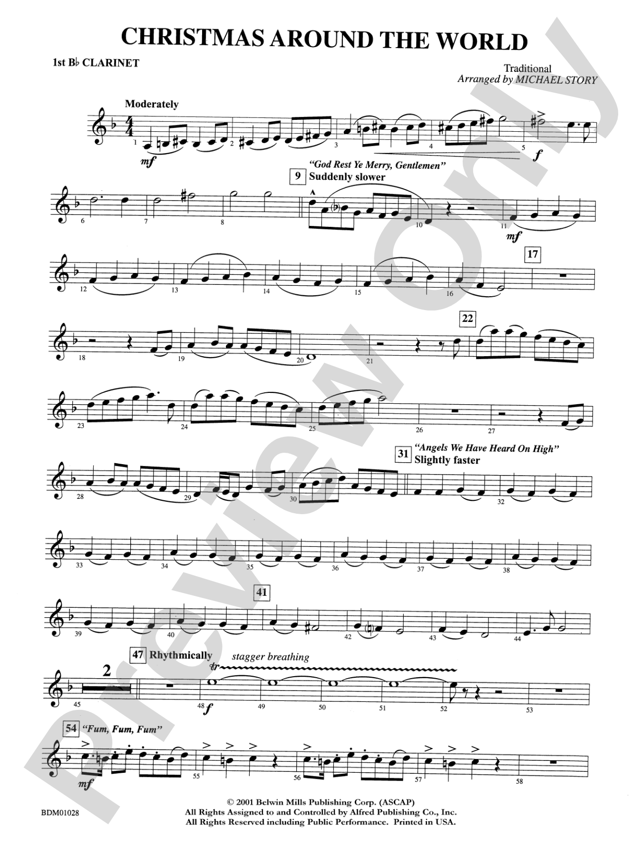 Christmas Around the World: 1st B-flat Clarinet