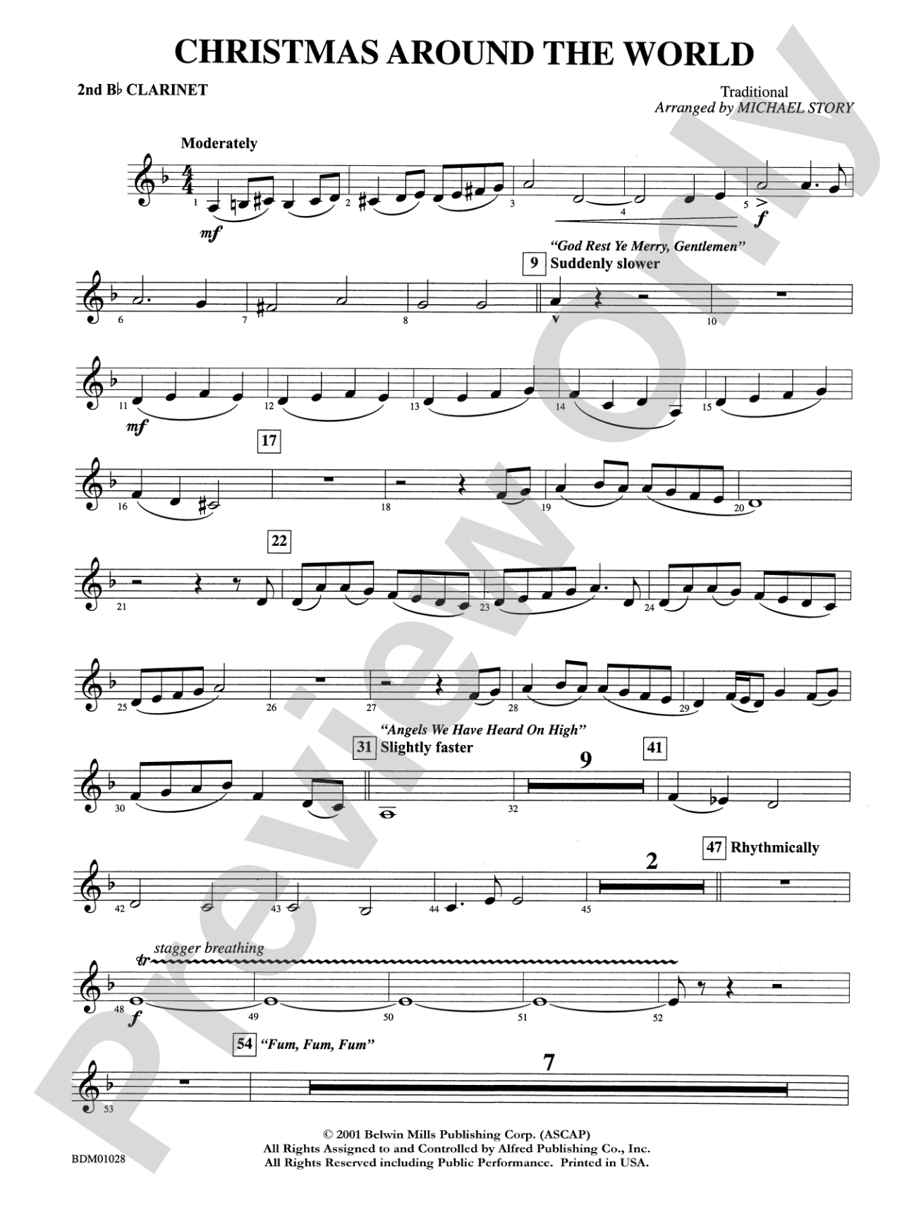 Christmas Around the World: 2nd B-flat Clarinet