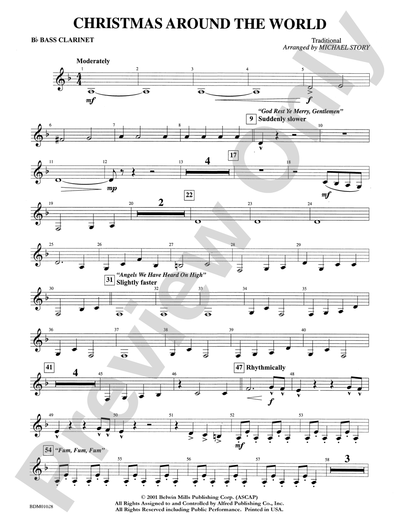 Christmas Around the World: B-flat Bass Clarinet