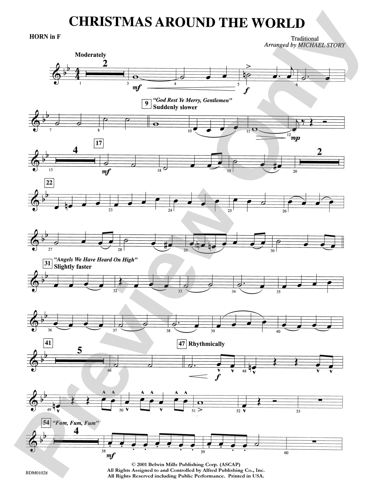 Christmas Around the World: 1st F Horn