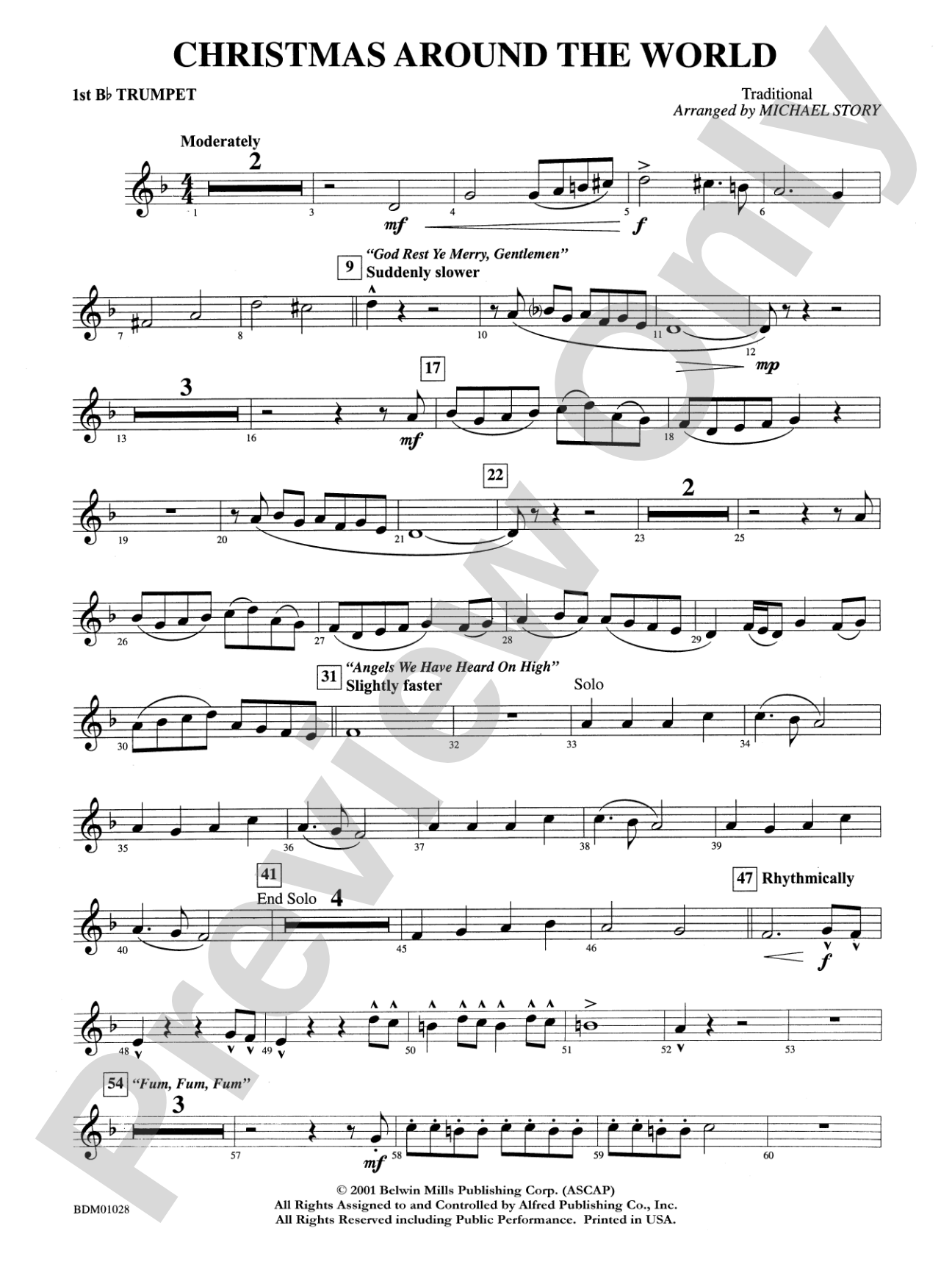 Christmas Around the World: 1st B-flat Trumpet