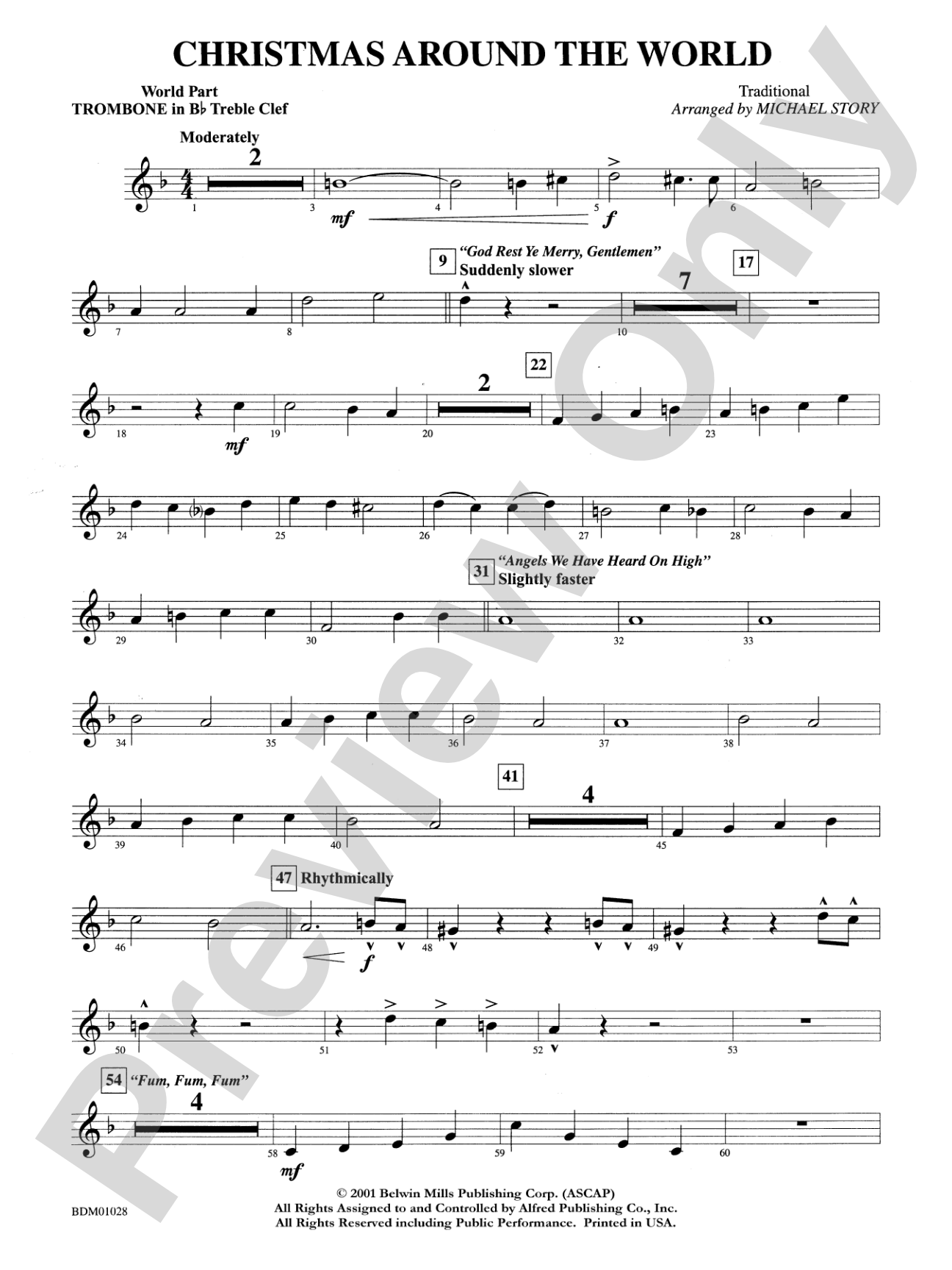 Christmas Around the World: WP 1st B-flat Trombone T.C.