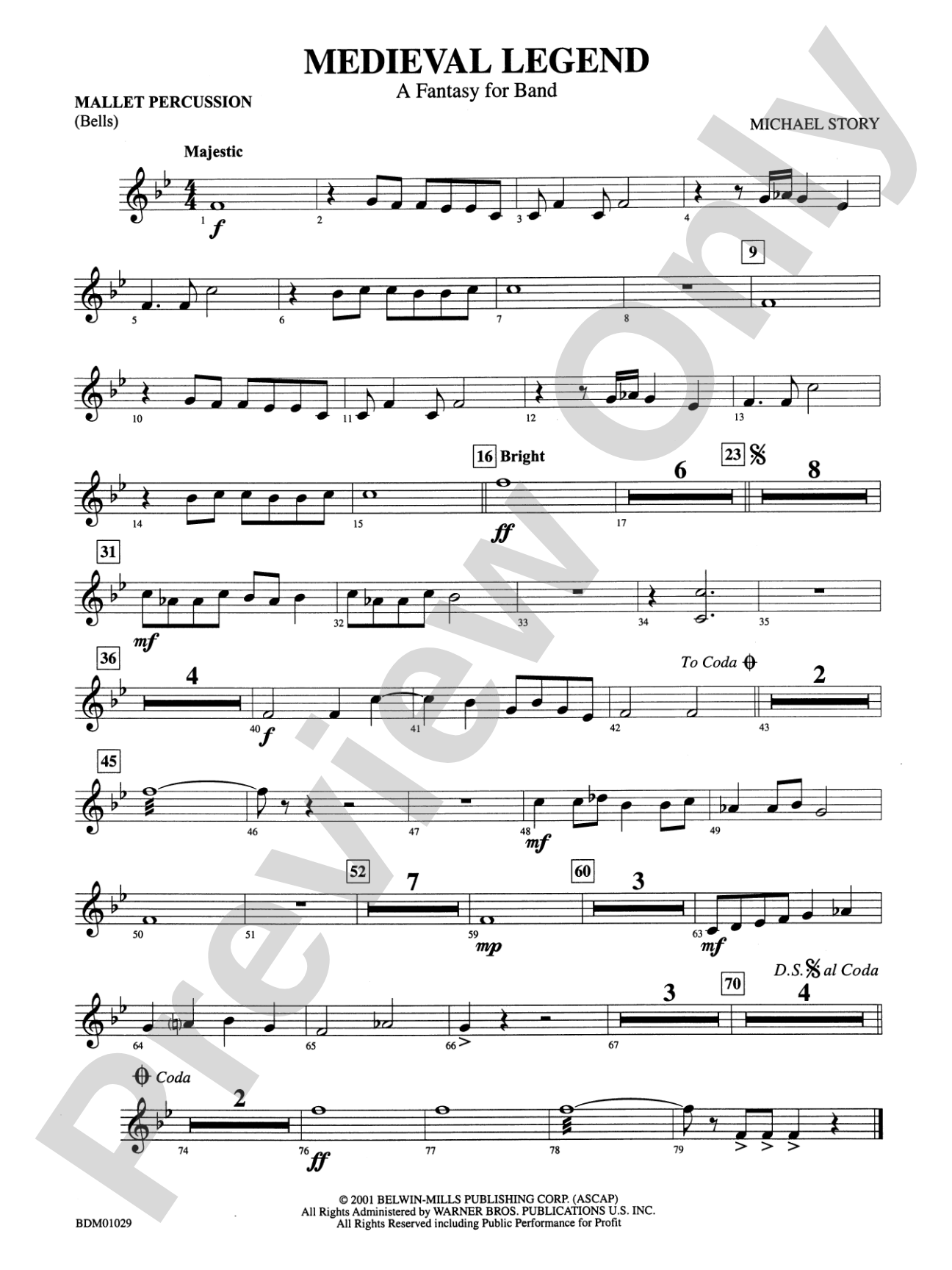 Medieval Legend (A Fantasy for Band): Mallets