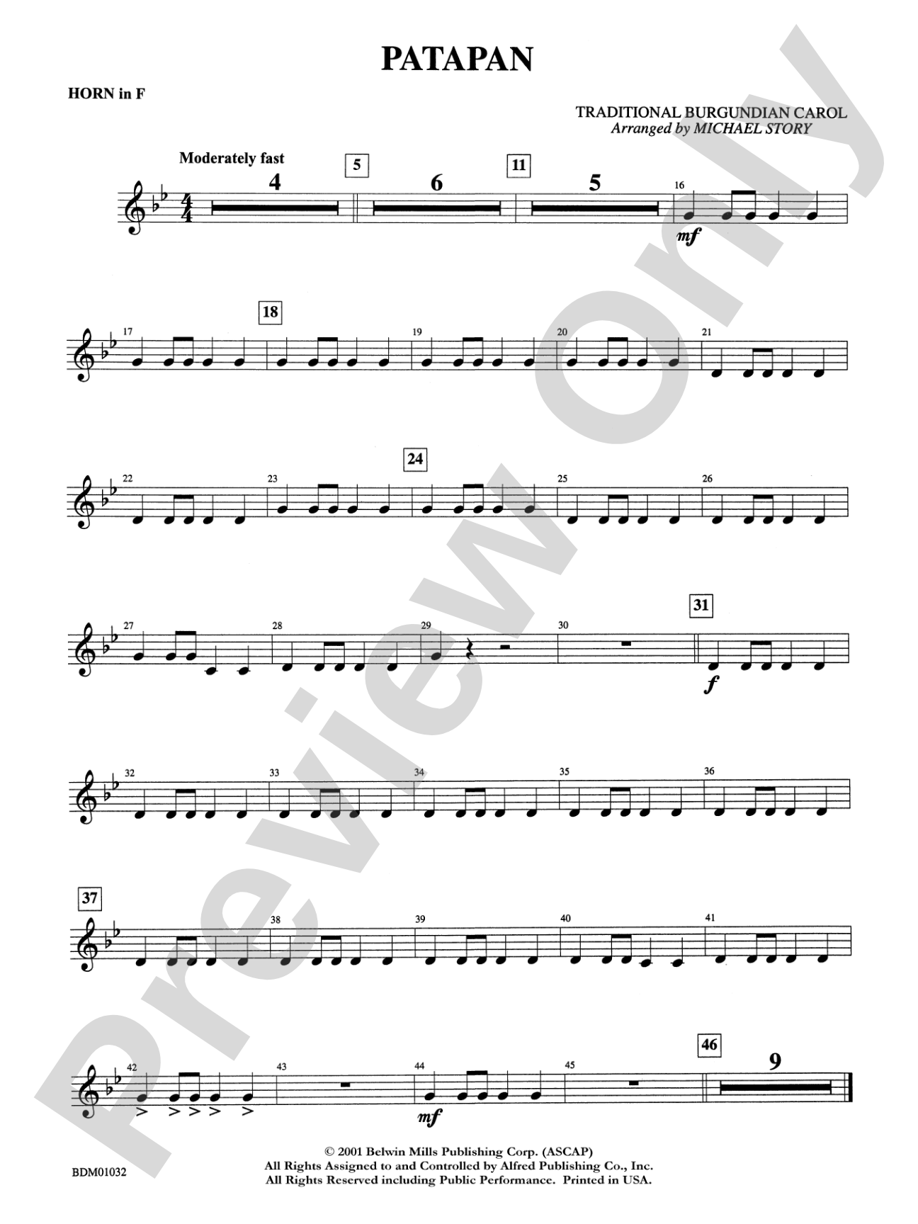 Patapan: 1st F Horn
