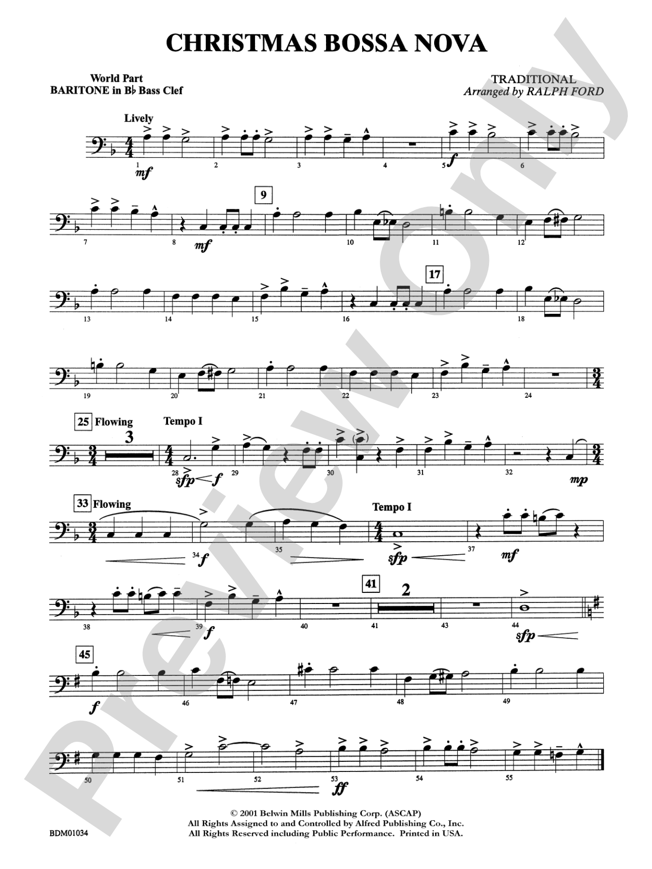 Christmas Bossa Nova: WP B-flat Baritone B.C.