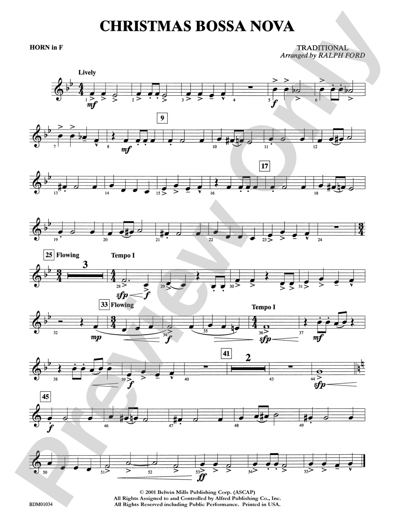Christmas Bossa Nova: 1st F Horn