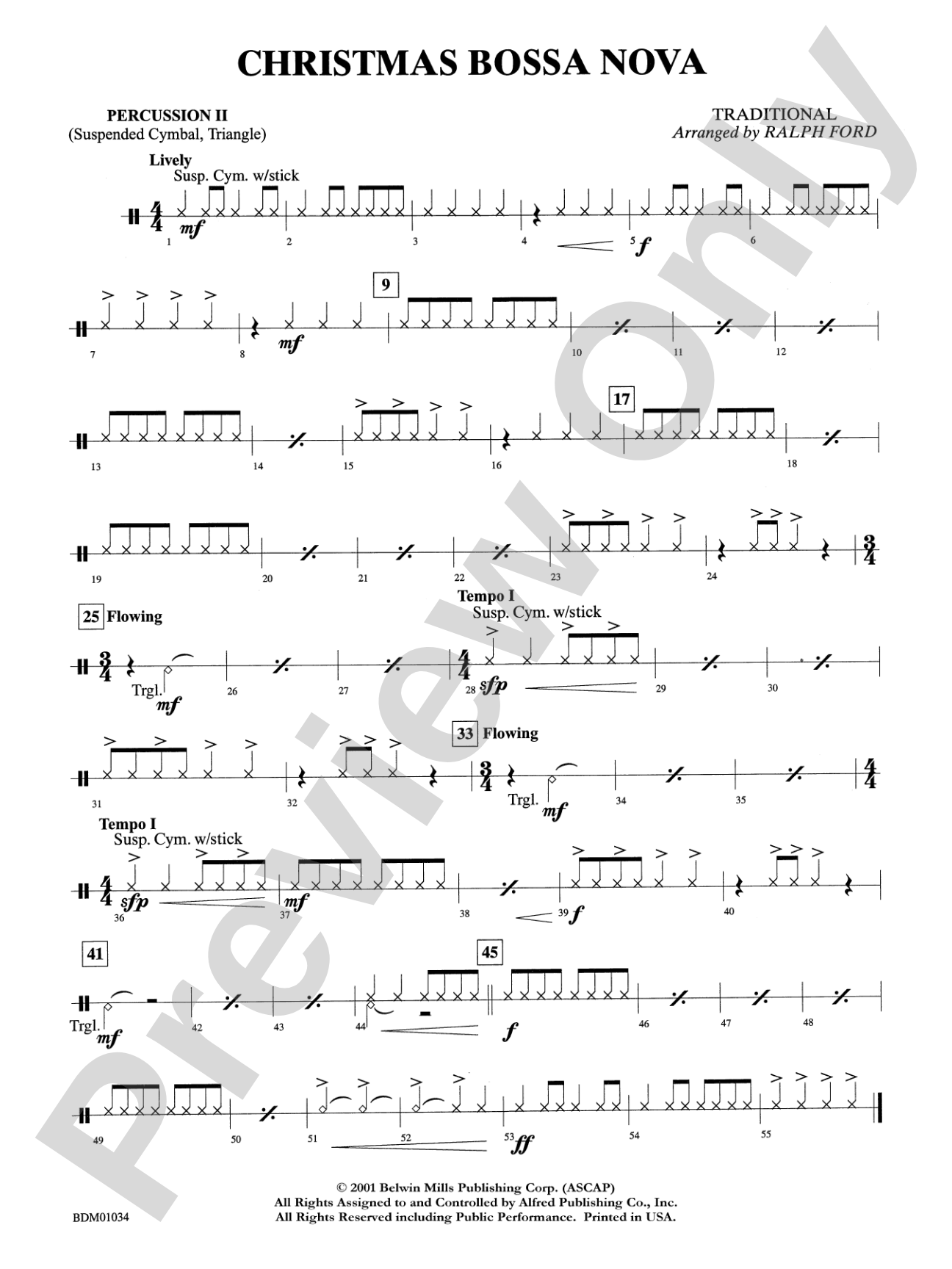 Christmas Bossa Nova: 2nd Percussion