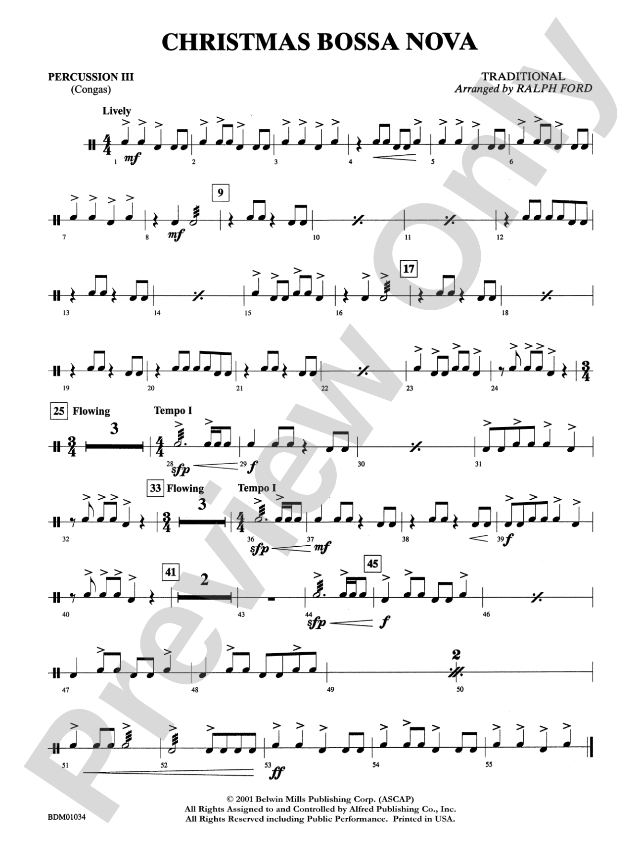 Christmas Bossa Nova: 3rd Percussion