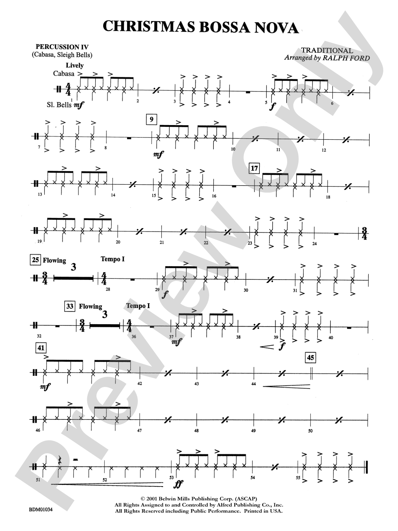 Christmas Bossa Nova: 4th Percussion