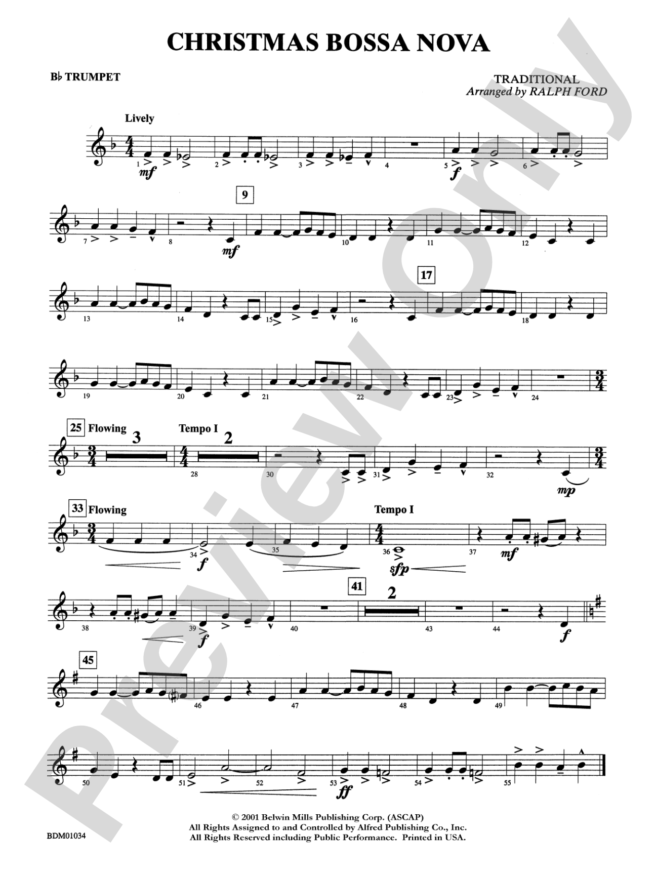 Christmas Bossa Nova: 1st B-flat Trumpet