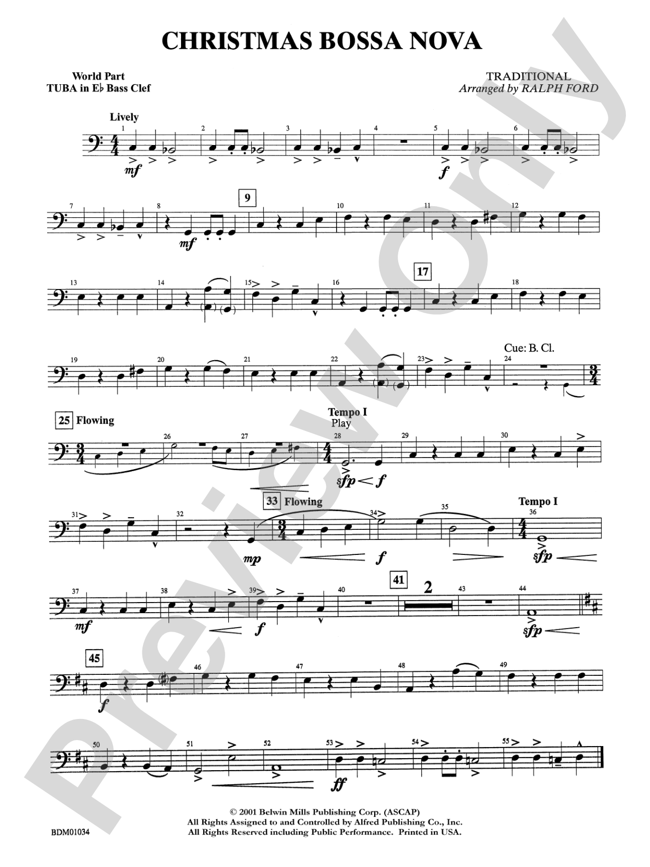 Christmas Bossa Nova: WP E-flat Tuba B.C.