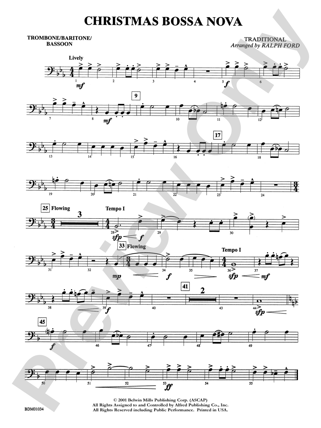 Christmas Bossa Nova: 1st Trombone