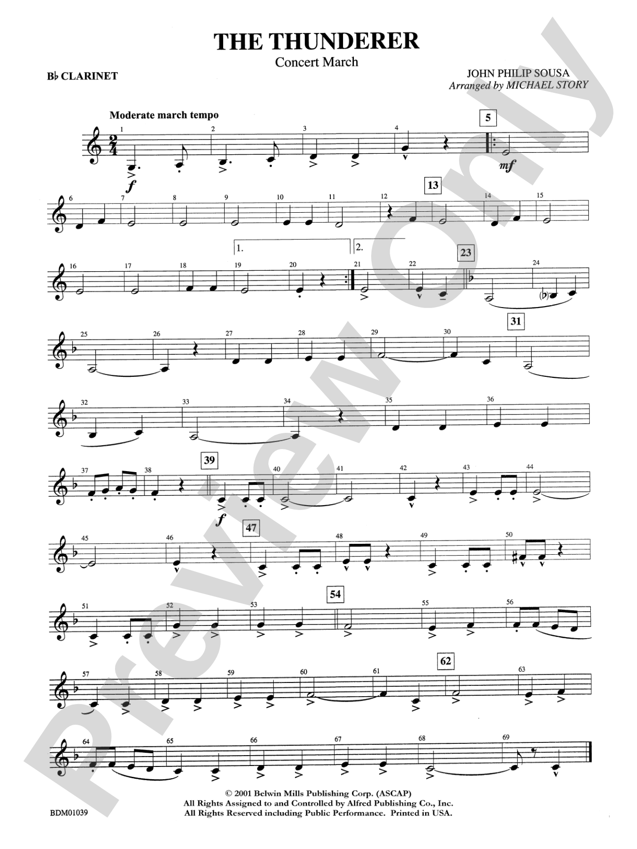 The Thunderer: 1st B-flat Clarinet